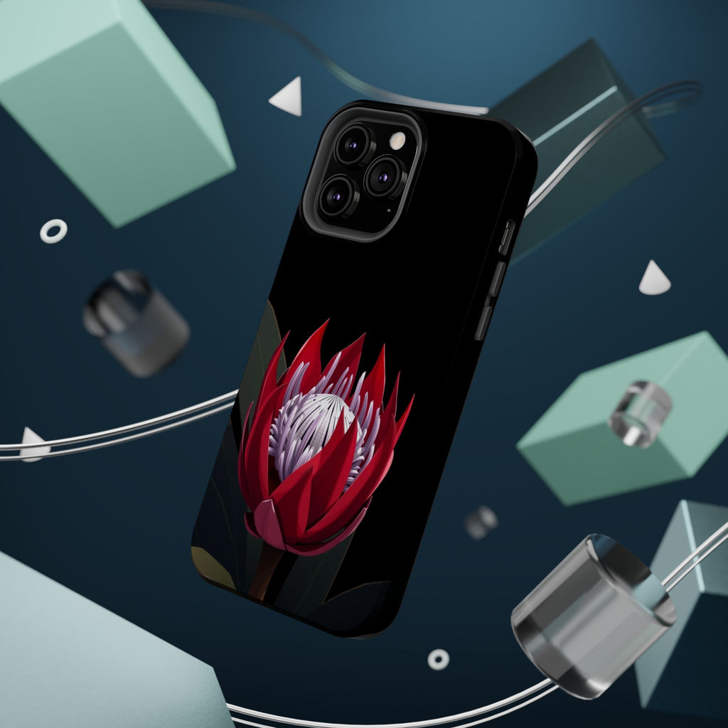 iPhone Black And Crimson Protea Bold Slim Everyday Designer Case · iPhone Case