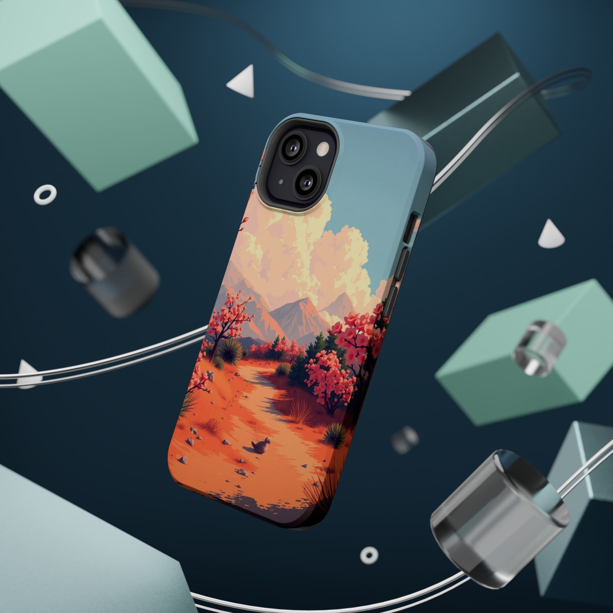 iPhone Burnt Orange And Sand Blossom Trail Slim iPhone Everyday · iPhone Case
