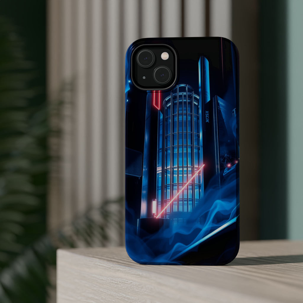iPhone Midnight Blue And Silver Bauhaus Composition Slim Snap Case · iPhone Case