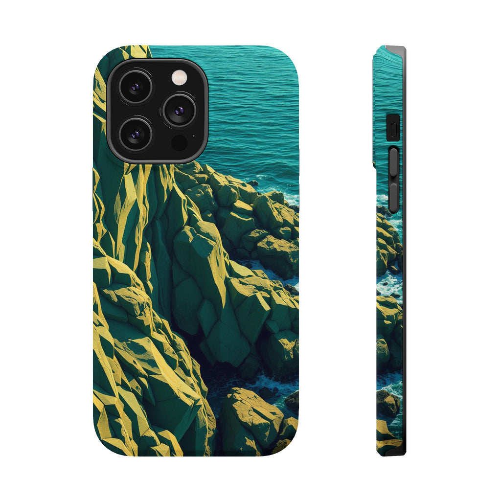 iPhone Emerald Green And Gold Rocky Coastline Slim iPhone Everyday · iPhone Case