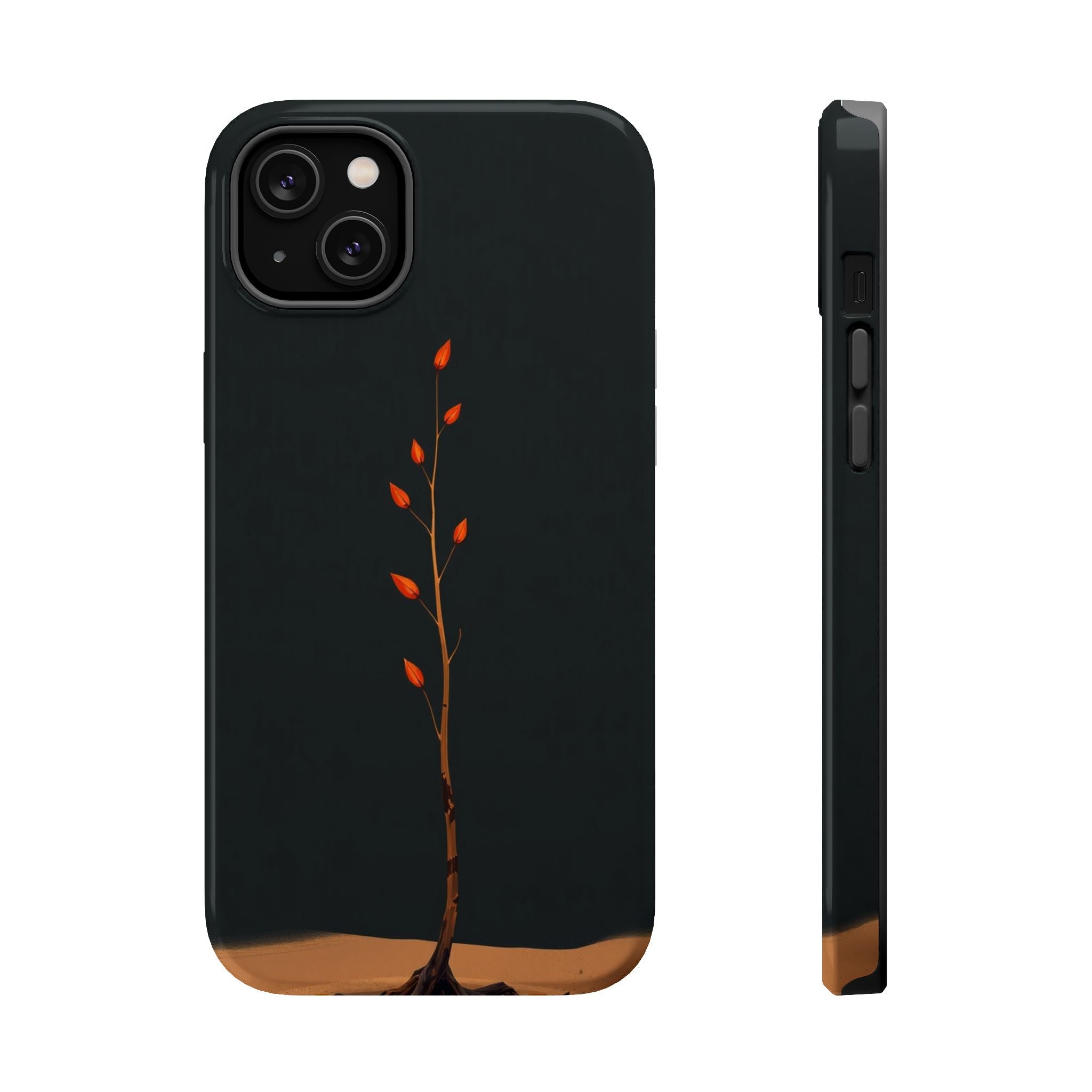 iPhone Burnt Orange And Sand Minimalist Stem Slim iPhone Everyday · iPhone Case