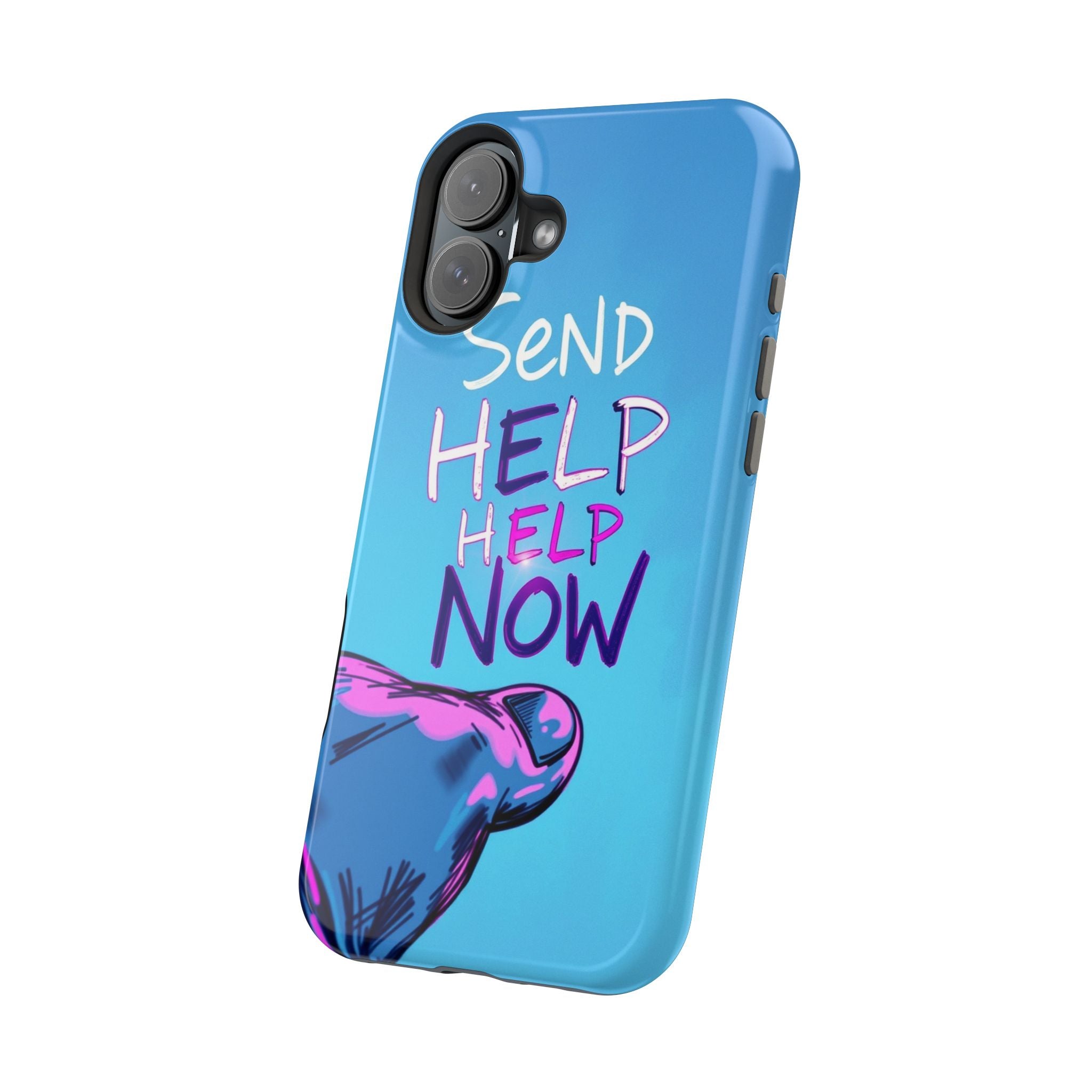 iPhone Radiant Send Help Now Design Slim Everyday Designer Case · iPhone Case