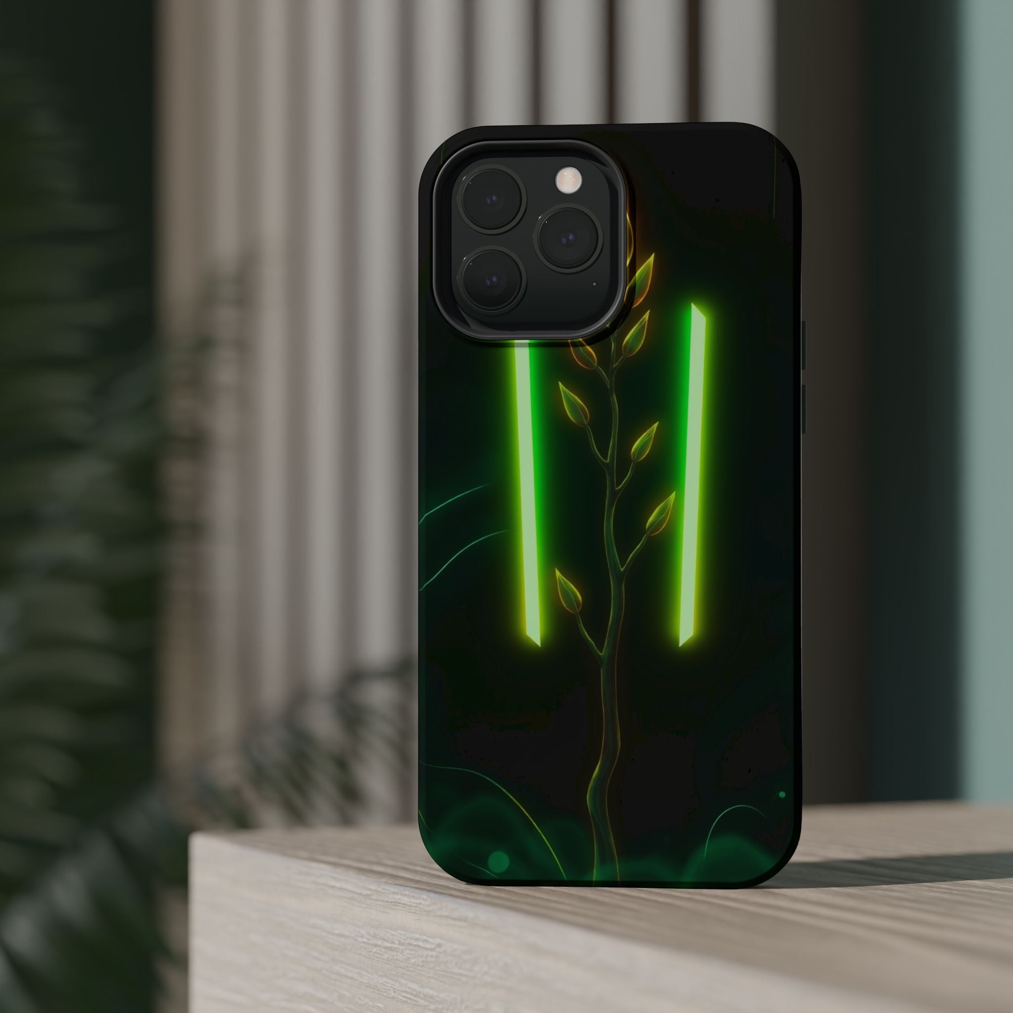 iPhone Emerald Green And Gold Minimalist Stem Slim iPhone Everyday · iPhone Case