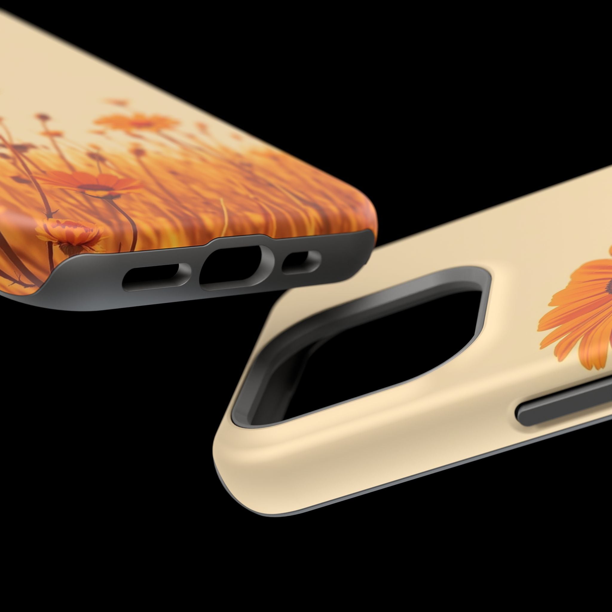 iPhone Wildflower Field Minimalist Line Art Slim Everyday Designer Case · iPhone