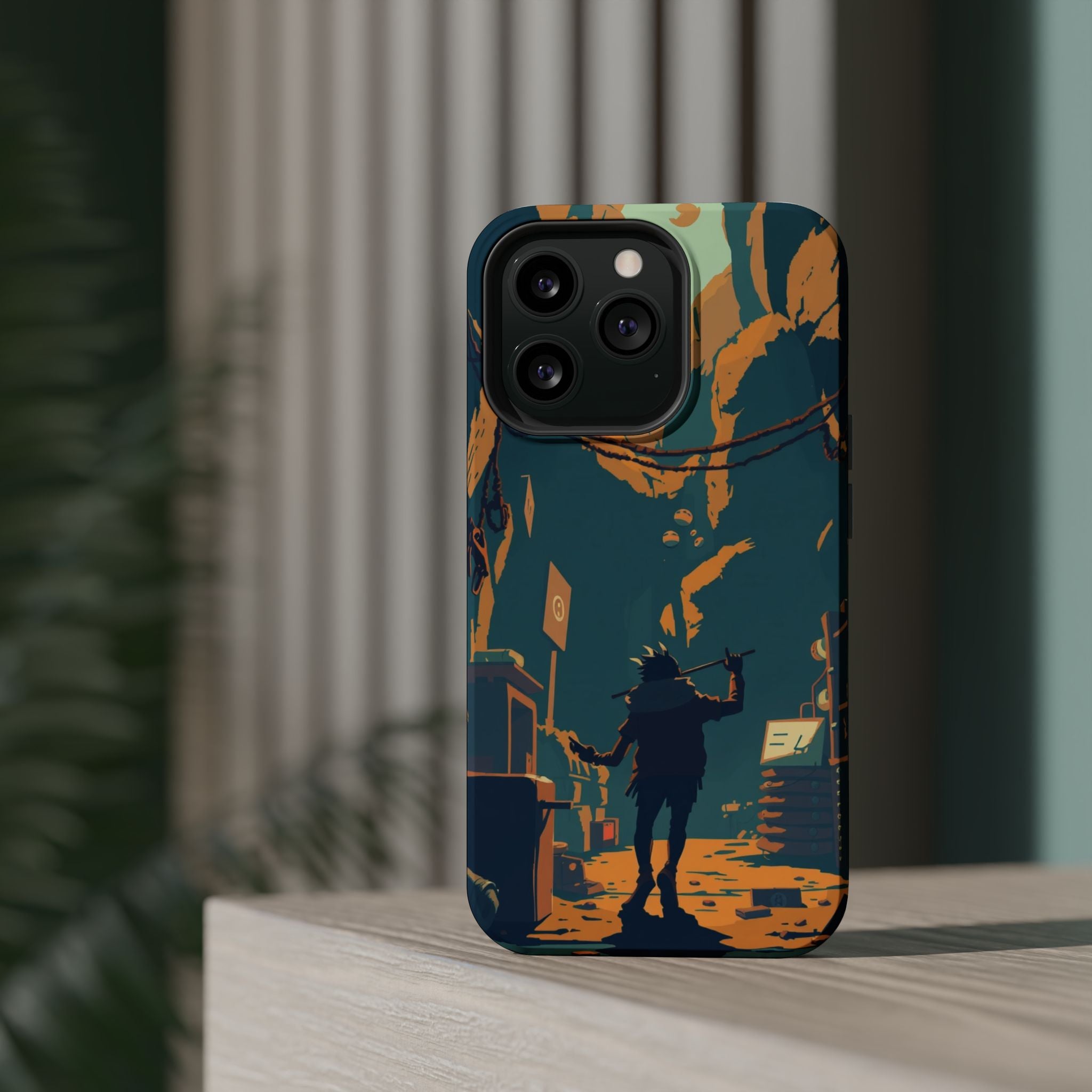iPhone Mustard And Rust Unhinged in a Cute Way Soft Finish Everyday Case · iPhon