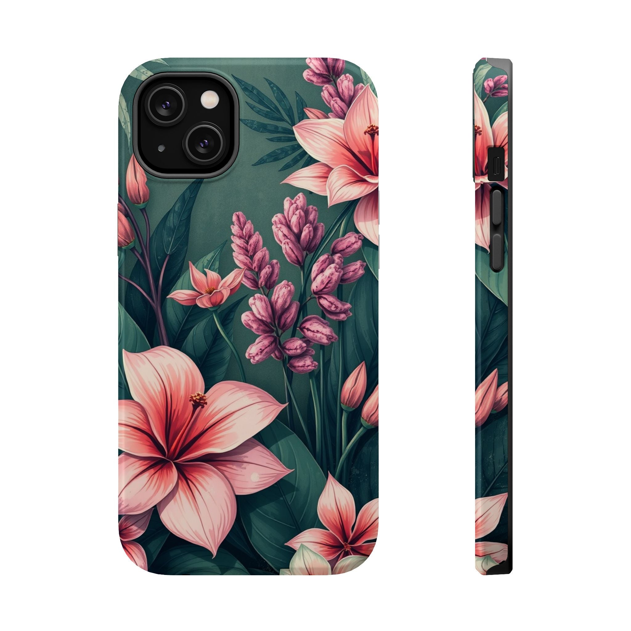iPhone Mint And Blush Jungle Floral Slim Everyday Designer Case · iPhone Case