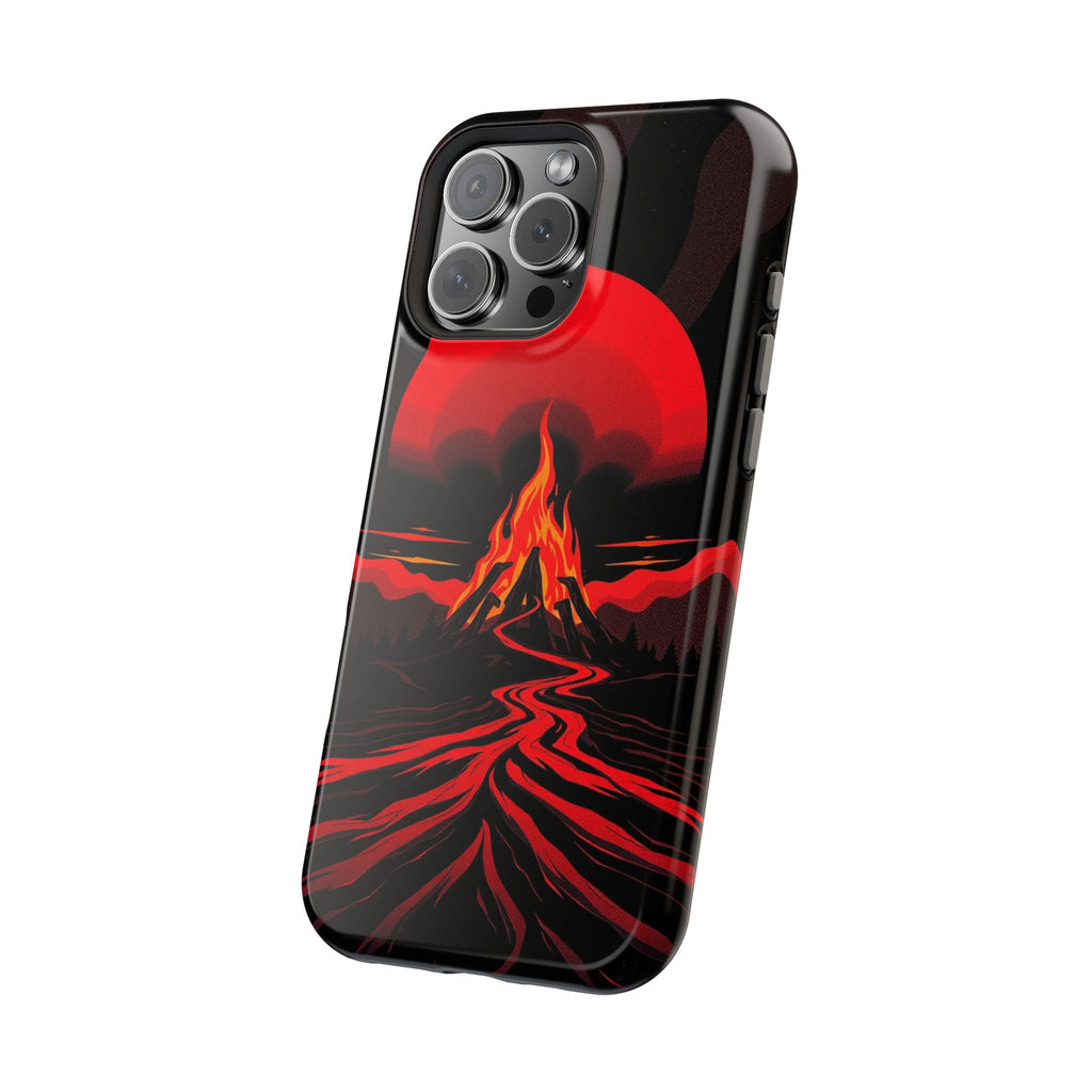 iPhone Black And Crimson Wildfire Glow Slim Everyday Designer Case · iPhone Case