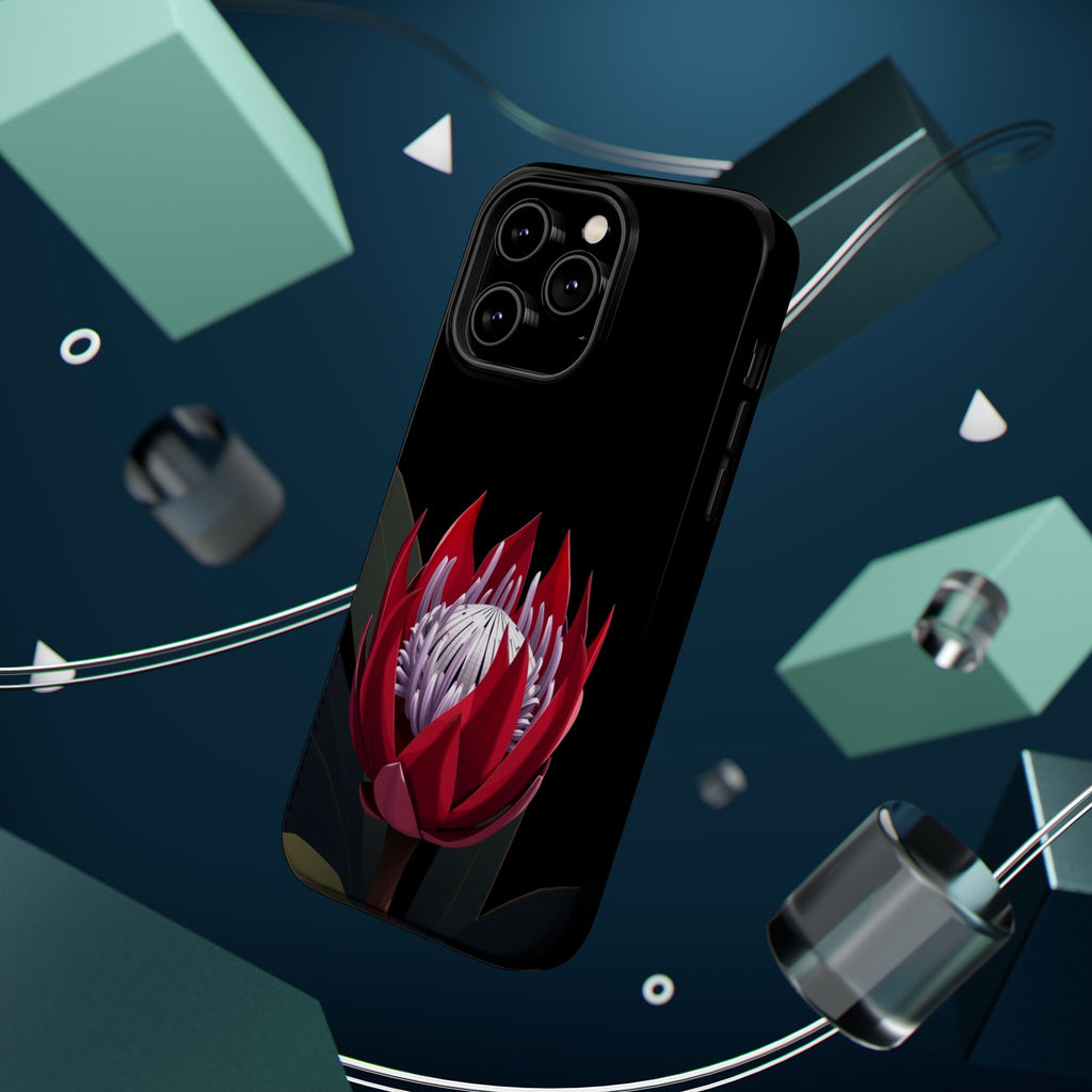 iPhone Black And Crimson Protea Bold Slim Everyday Designer Case · iPhone Case