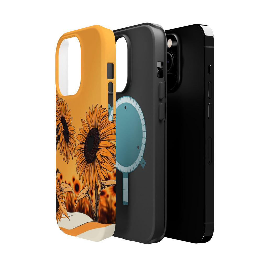 iPhone Burnt Orange And Sand Sunflower Pop Slim iPhone Everyday · iPhone Case