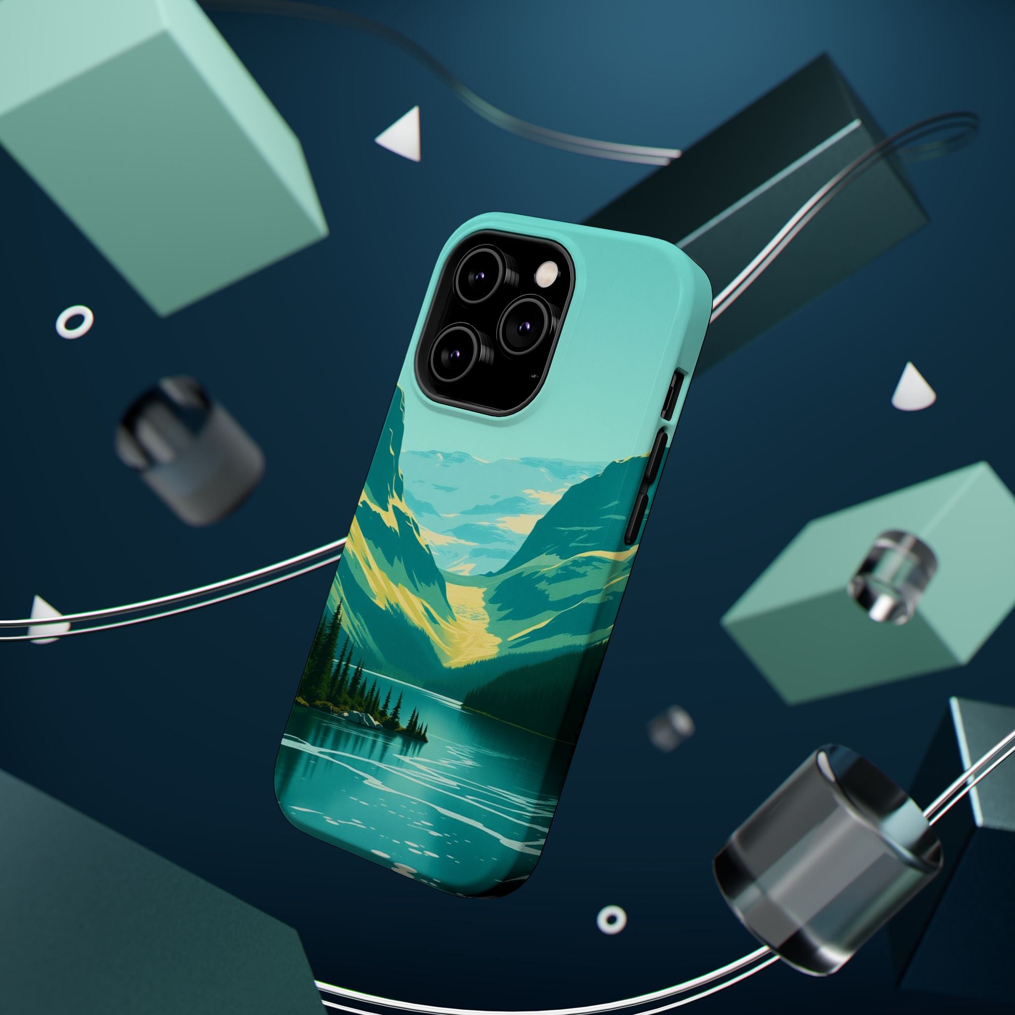 iPhone Radiant Glacier Lake Design Bold Modern Everyday Snap Case · iPhone Case