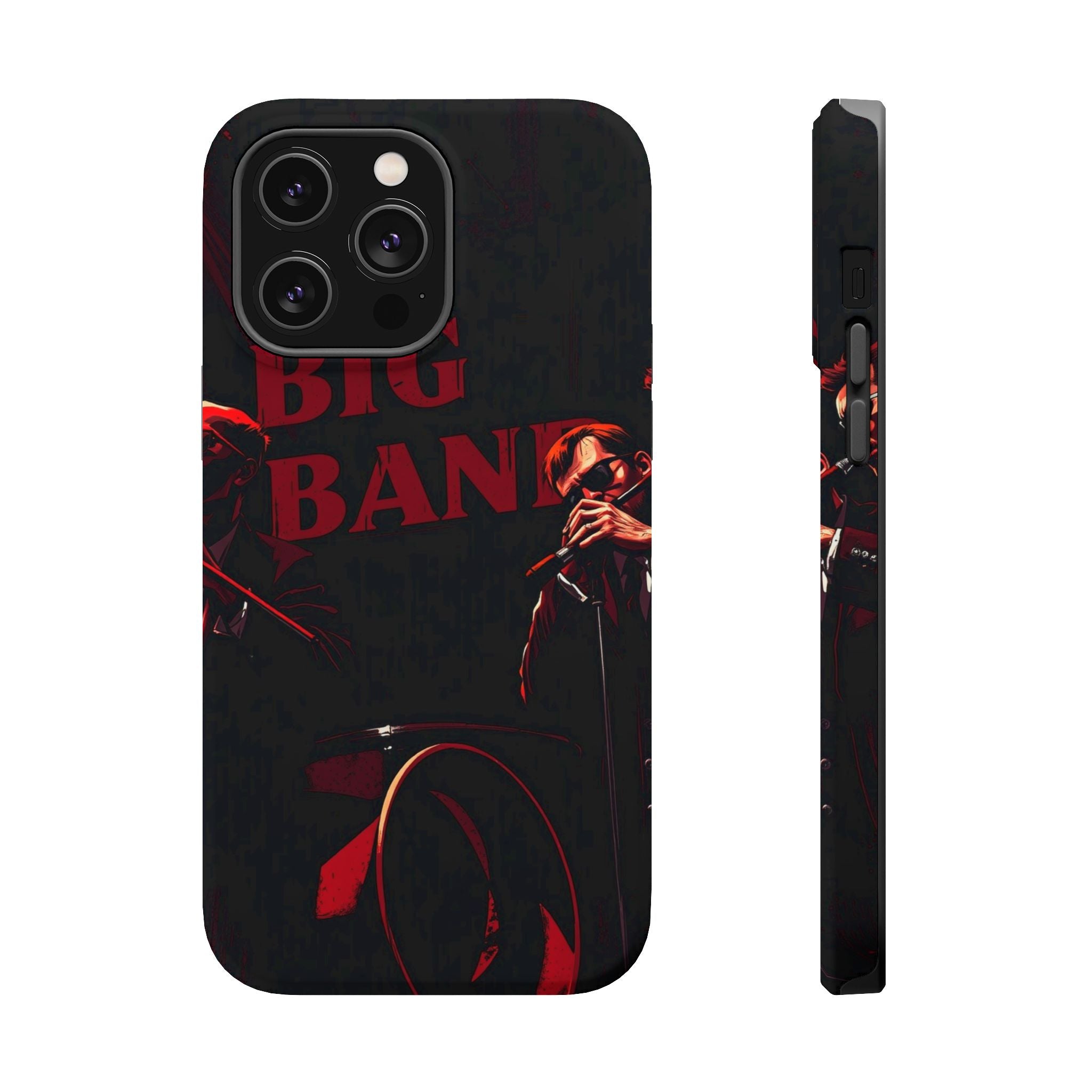 iPhone Black And Crimson Big Band Era Slim Everyday Designer Case · iPhone Case