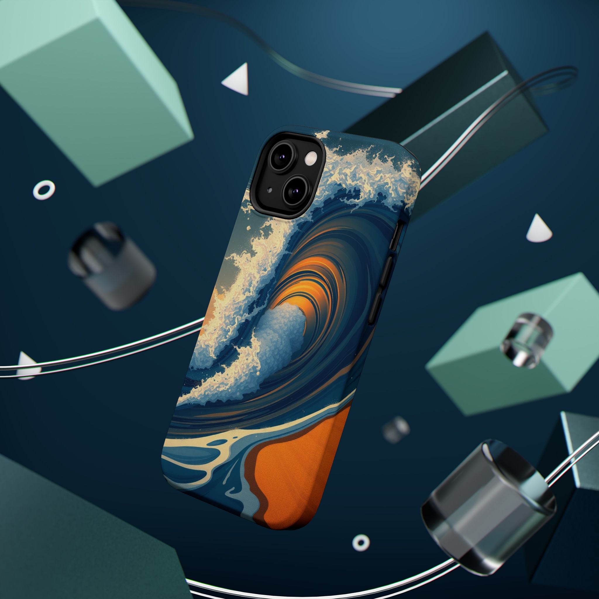 iPhone Ocean Wave Crash Dark Academia Slim Everyday Designer Case · iPhone Case