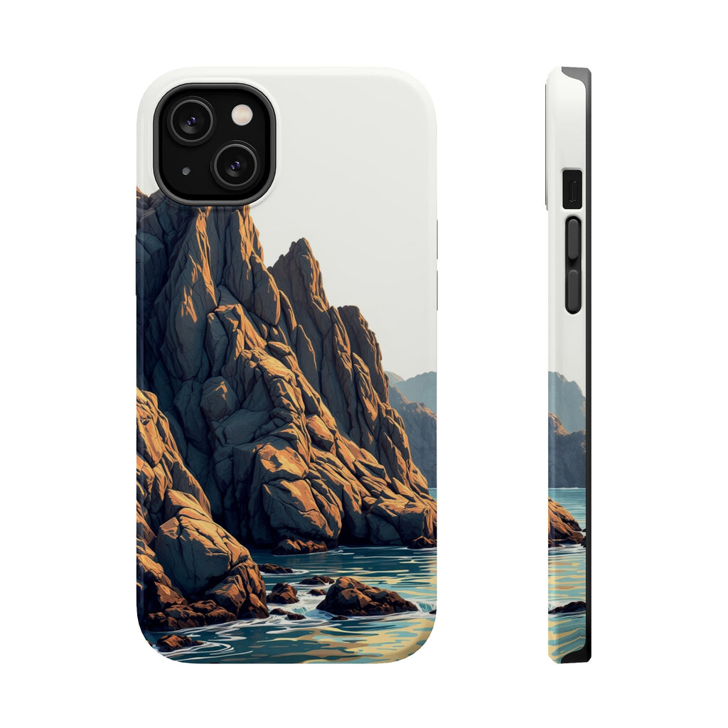 iPhone Mustard And Rust Rocky Coastline Slim Everyday iPhone Designer · iPhone C