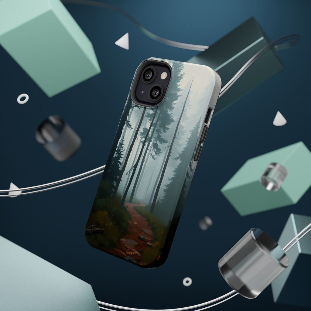 iPhone Serene Misty Forest Path Design Slim Everyday Designer Case · iPhone Case