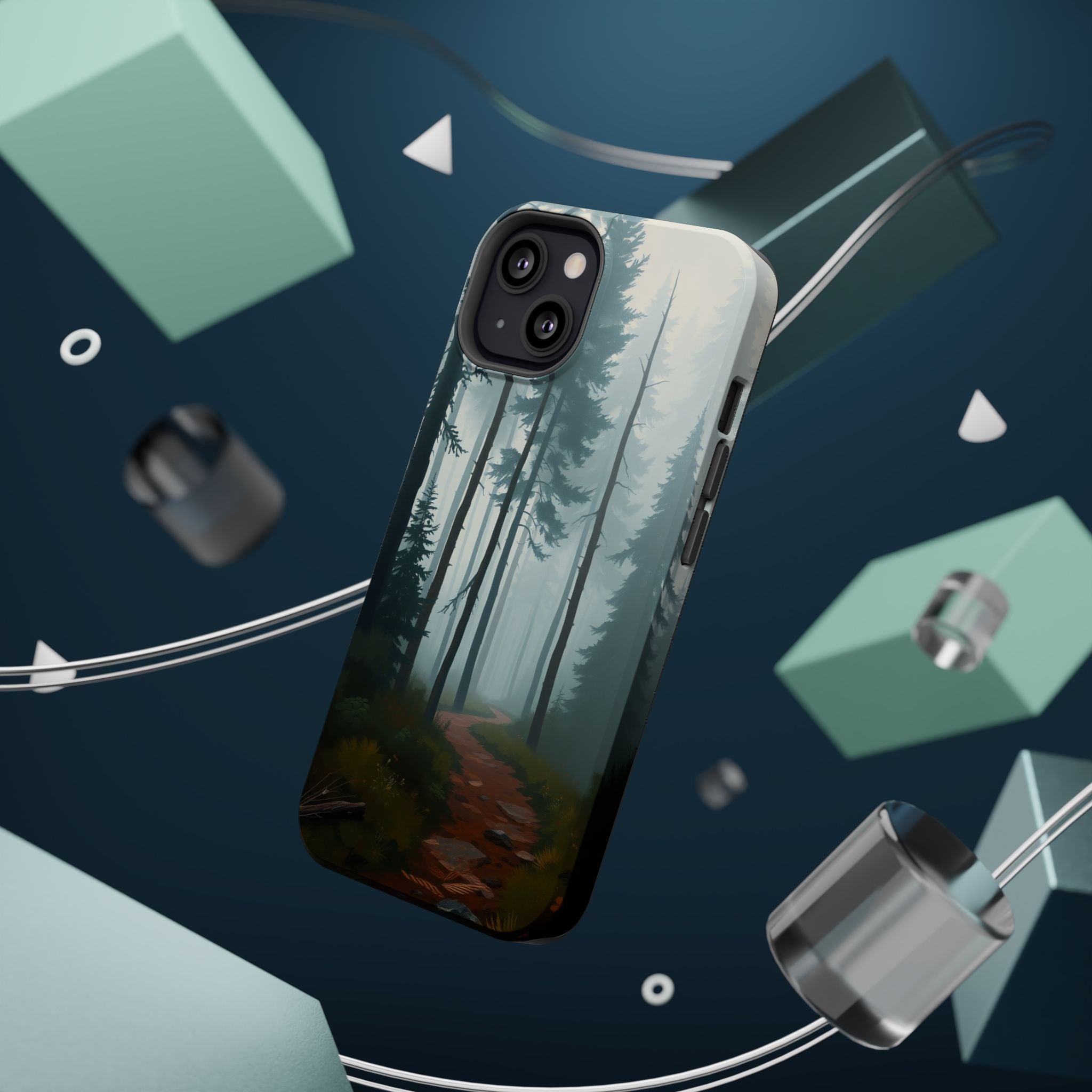 iPhone Serene Misty Forest Path Design Slim Everyday Designer Case · iPhone Case