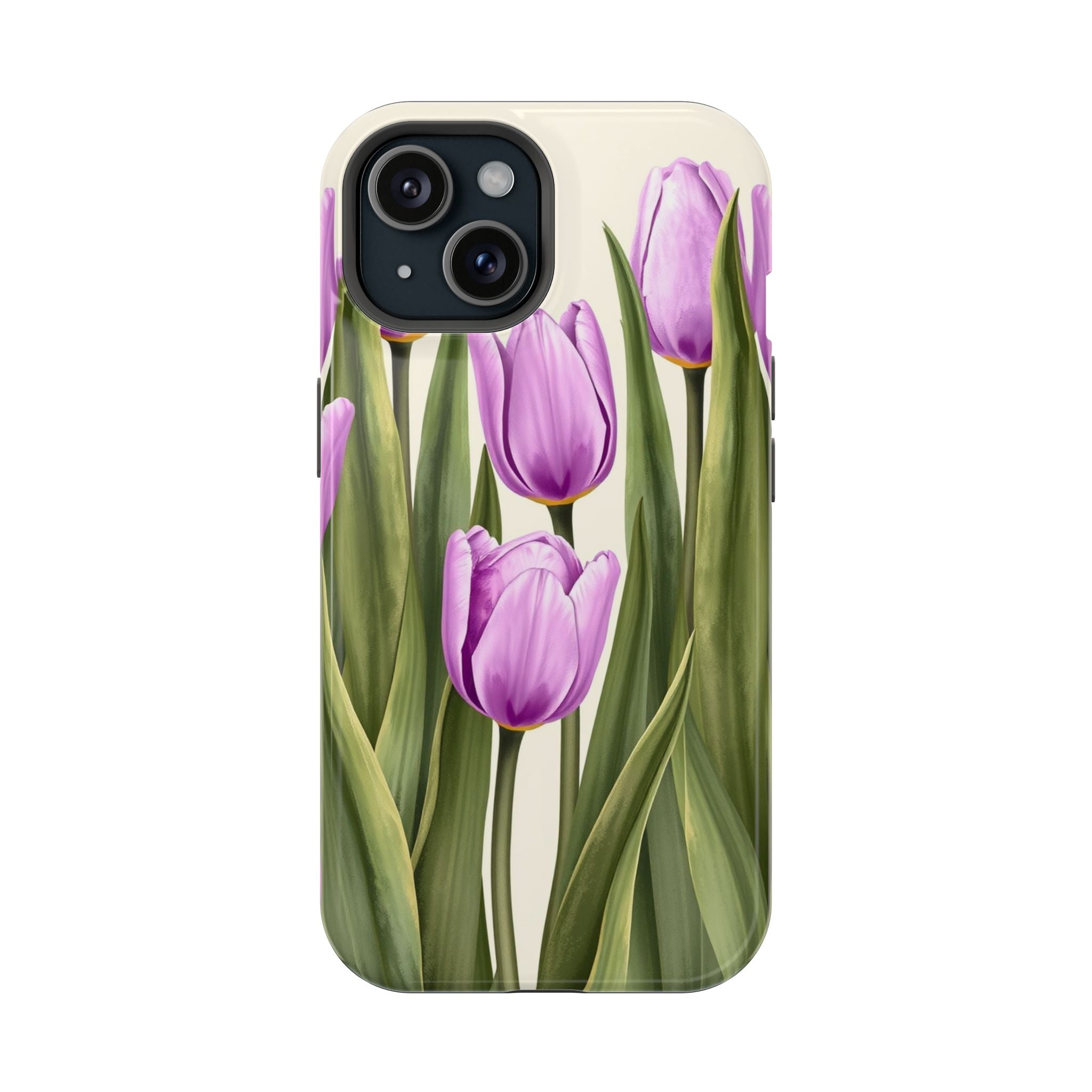 iPhone Tulip Row Electric Art 14 Bold Modern Everyday Snap Case · iPhone Case