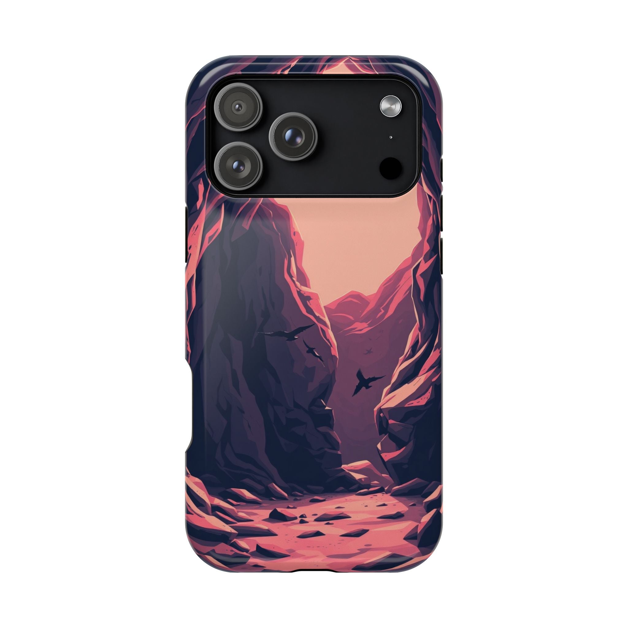 iPhone Rose Pink And Cream Dark Crystal Cave Slim Everyday Designer Case · iPhon