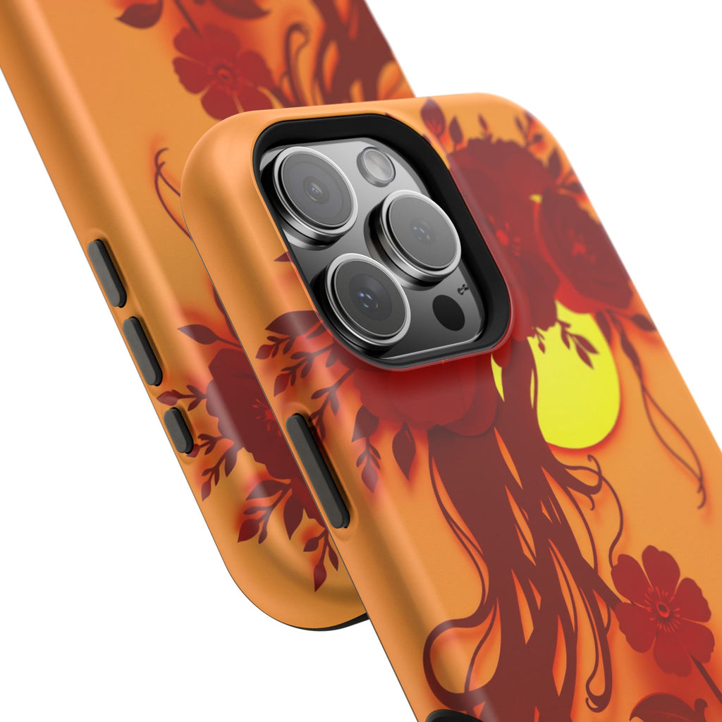 iPhone Sunset Amber And Peach Floral Crown Slim iPhone Everyday · iPhone Case