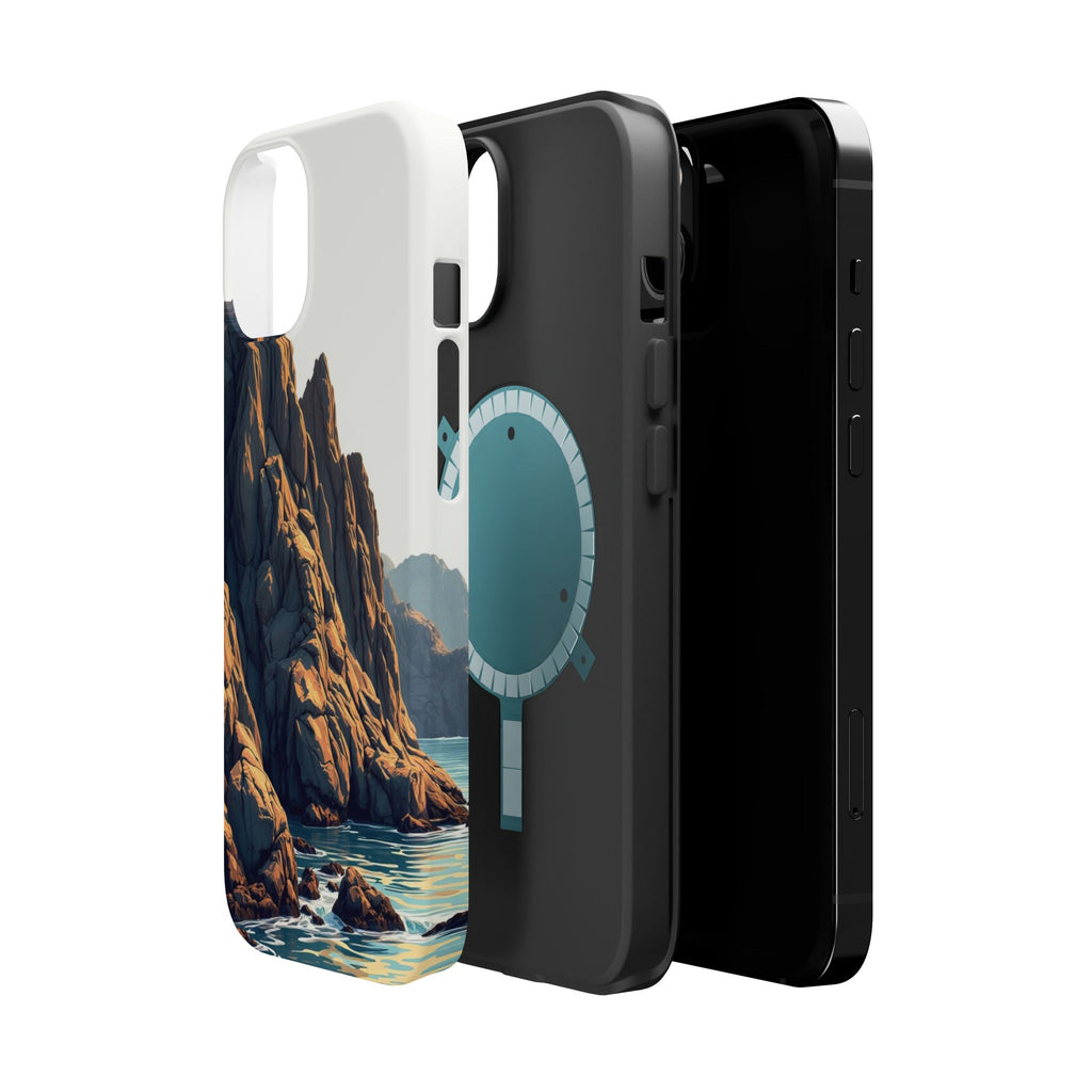 iPhone Mustard And Rust Rocky Coastline Slim Everyday iPhone Designer · iPhone C