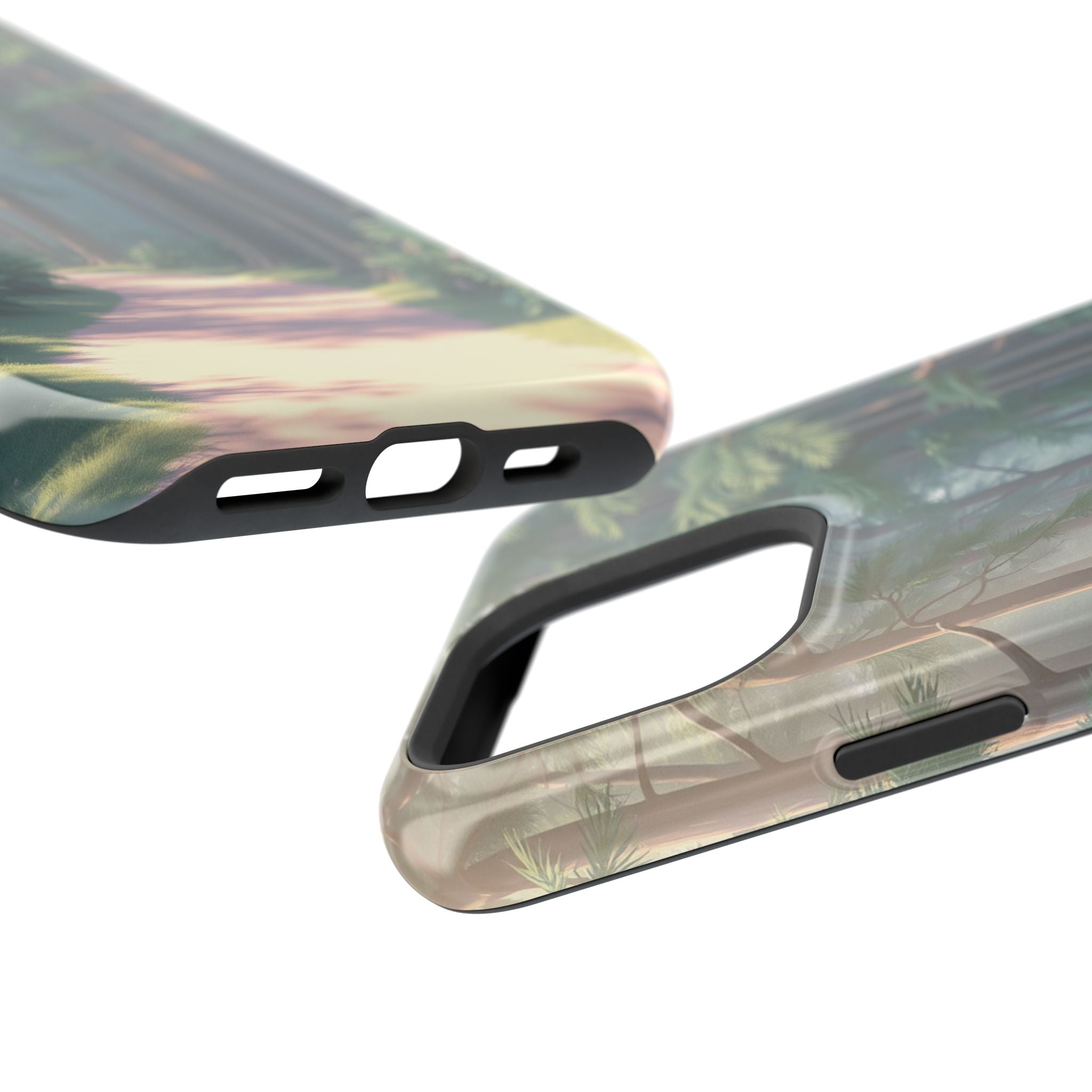 iPhone Mint And Blush Misty Forest Path Slim Everyday iPhone Designer · iPhone C