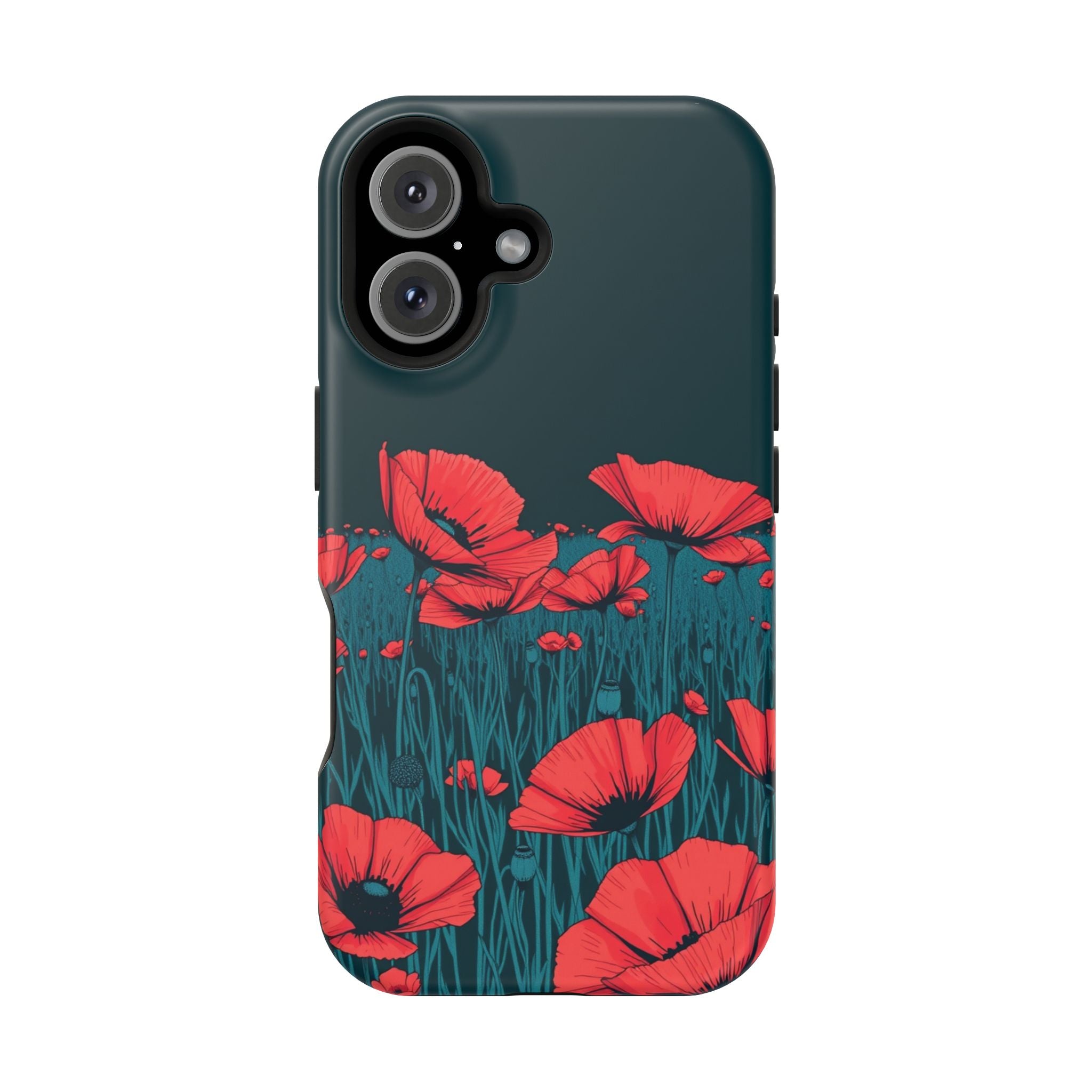 iPhone Poppy Field Dark Gothic Ink Clean Minimal Snap Cas Slim Snap Case · iPhon