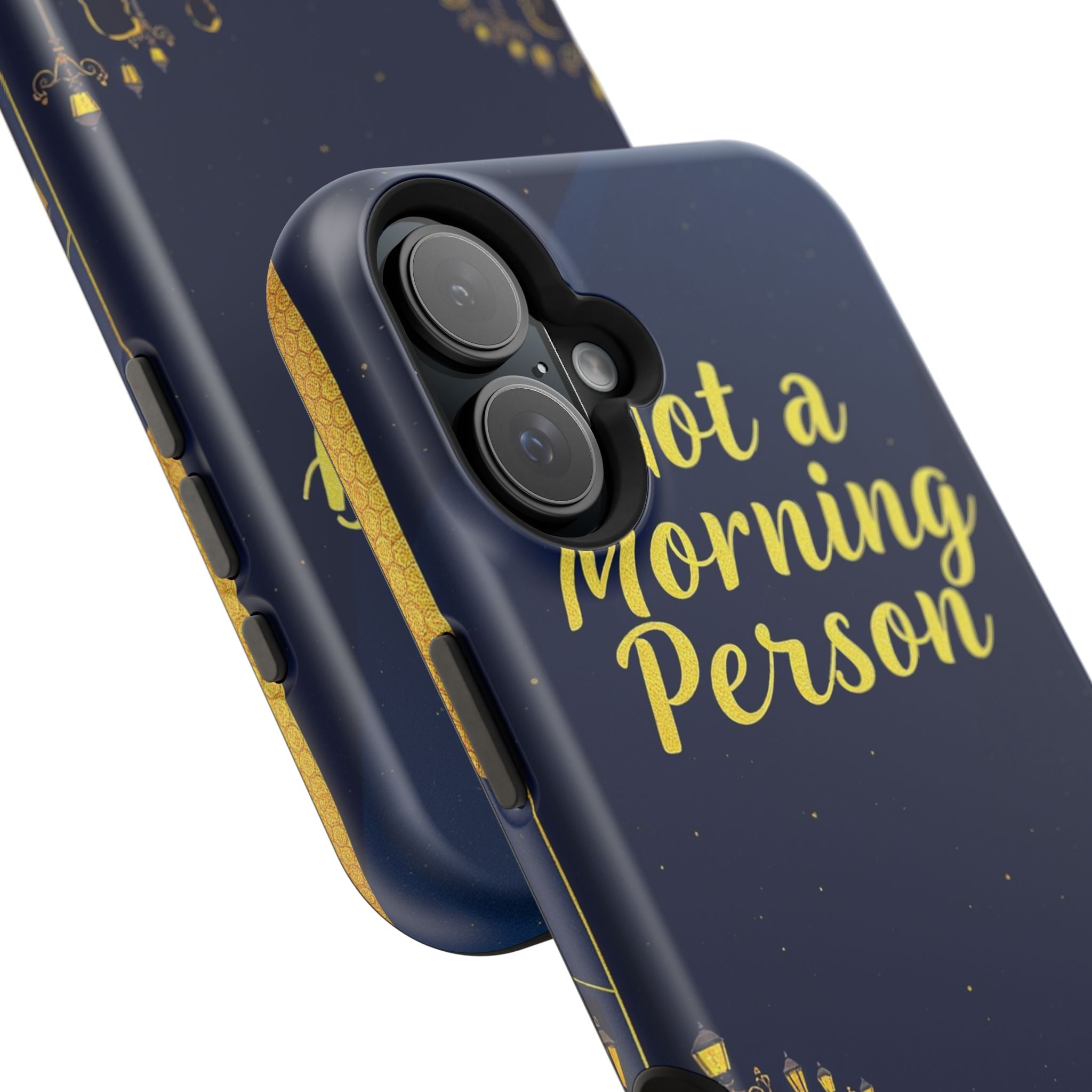 iPhone Midnight Blue And Silver Not a Morning Person Slim Snap Case · iPhone Cas