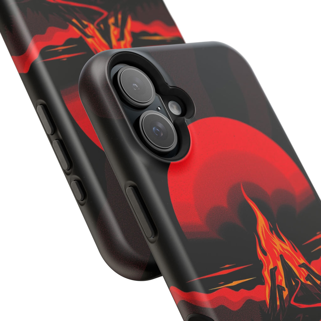 iPhone Black And Crimson Wildfire Glow Slim Everyday Designer Case · iPhone Case