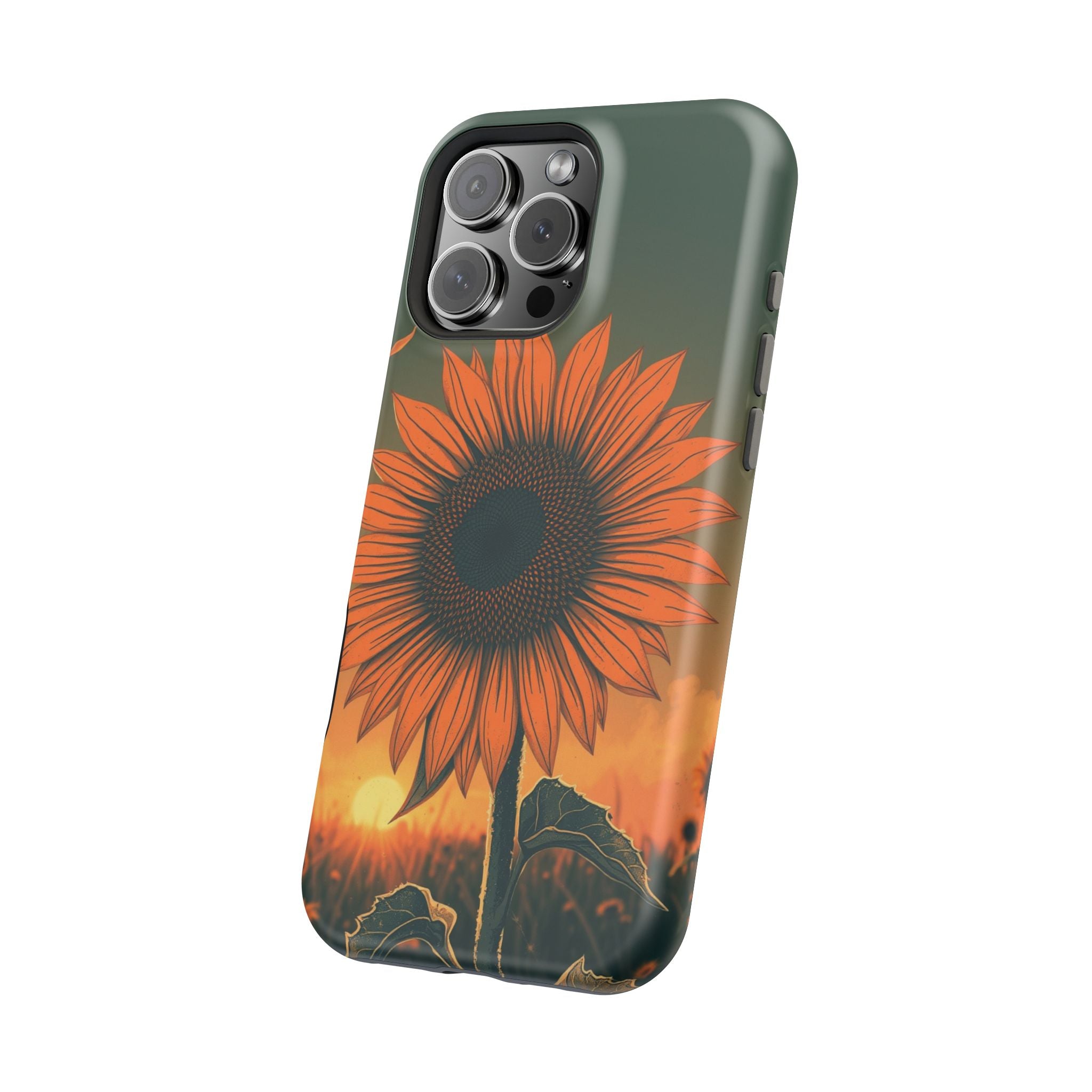 iPhone Charcoal And Copper Sunflower Prairie Slim iPhone Everyday · iPhone Case