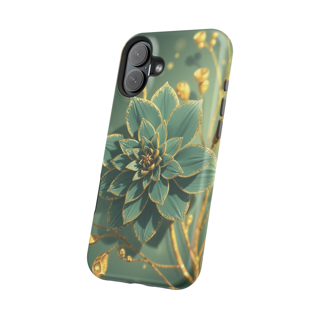 iPhone Floral Gold Foil Pixel Art -Bit Slim Everyday Designer Case · iPhone Case
