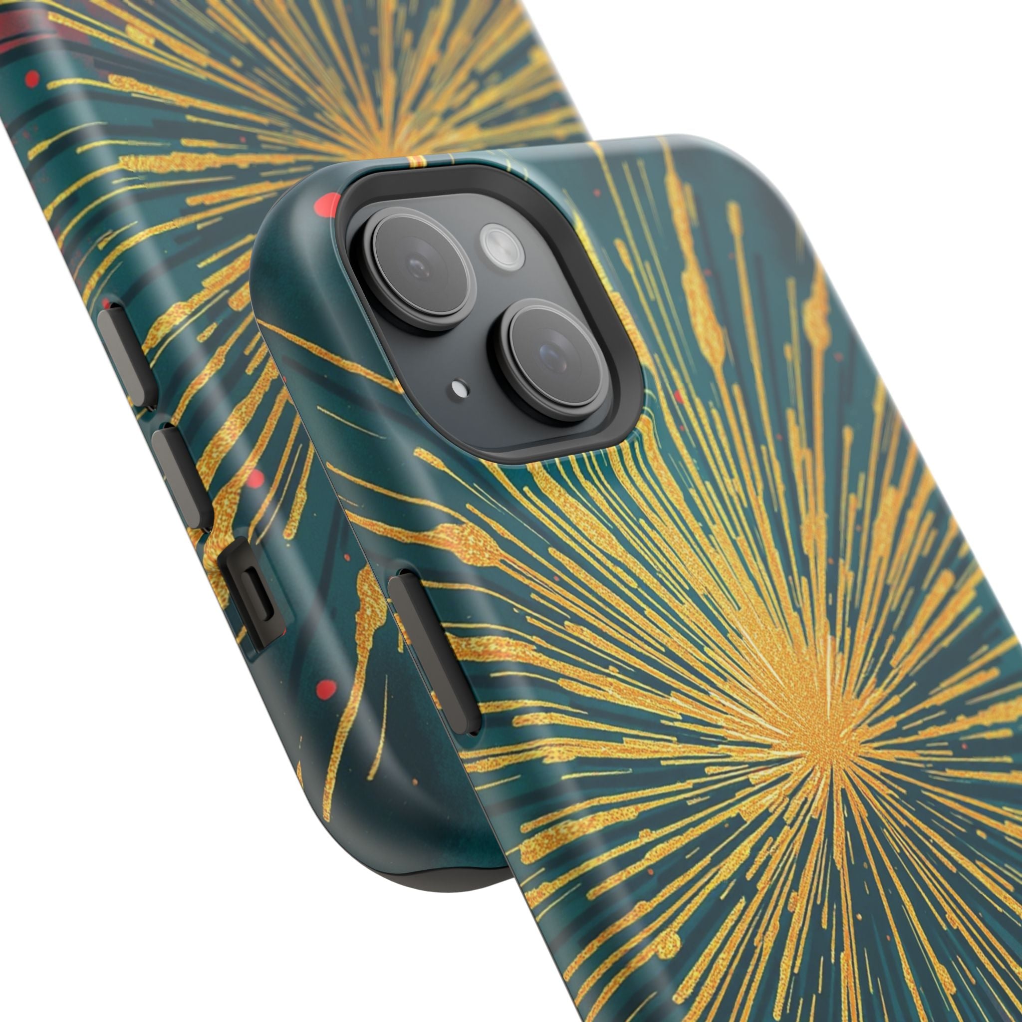 iPhone Gold Foil Burst Dark Gothic Ink Slim Everyday Designer Case · iPhone Case