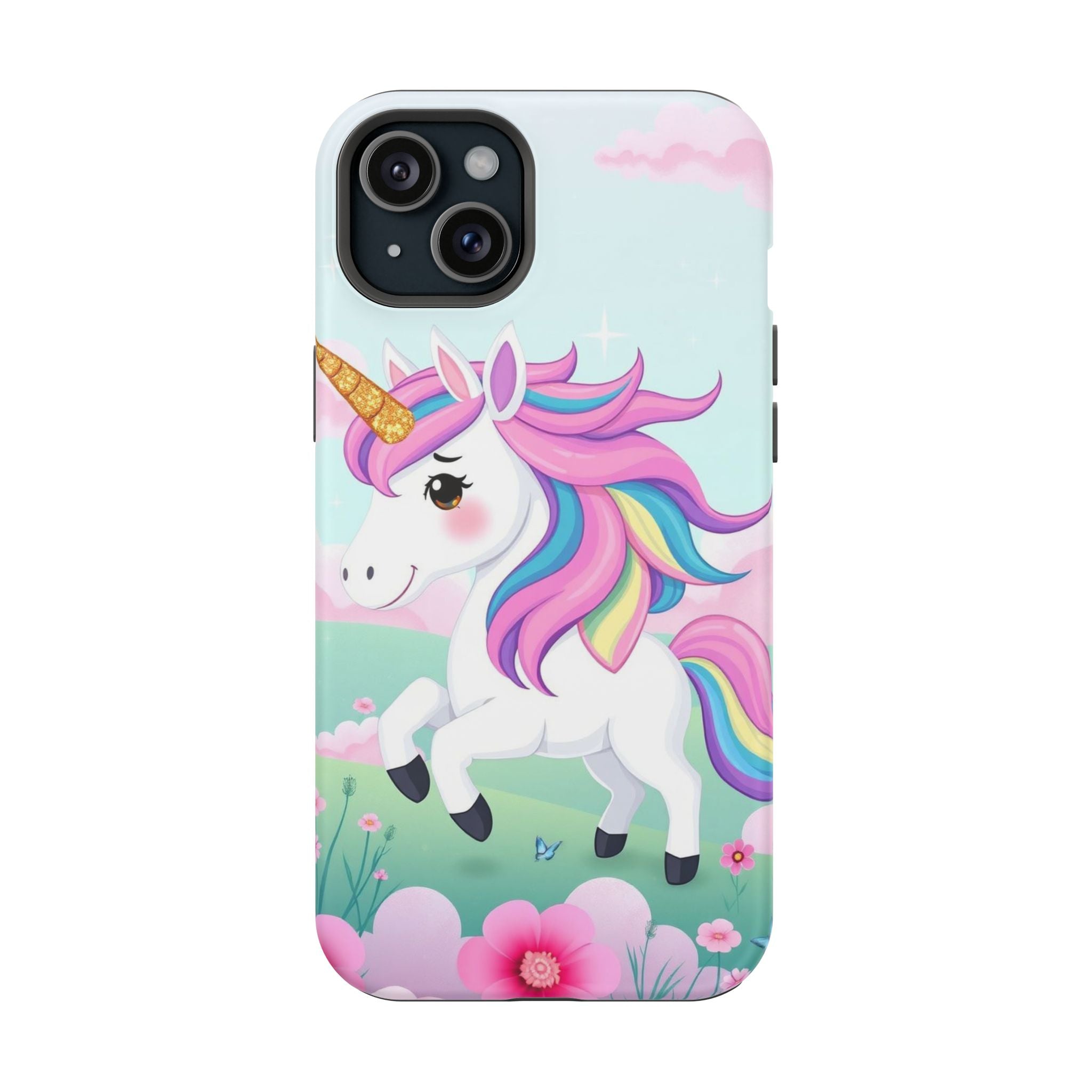 iPhone Rainbow Unicorn Kids Fun Soft iPhone Phone Case Gift Finish · iPhone Case