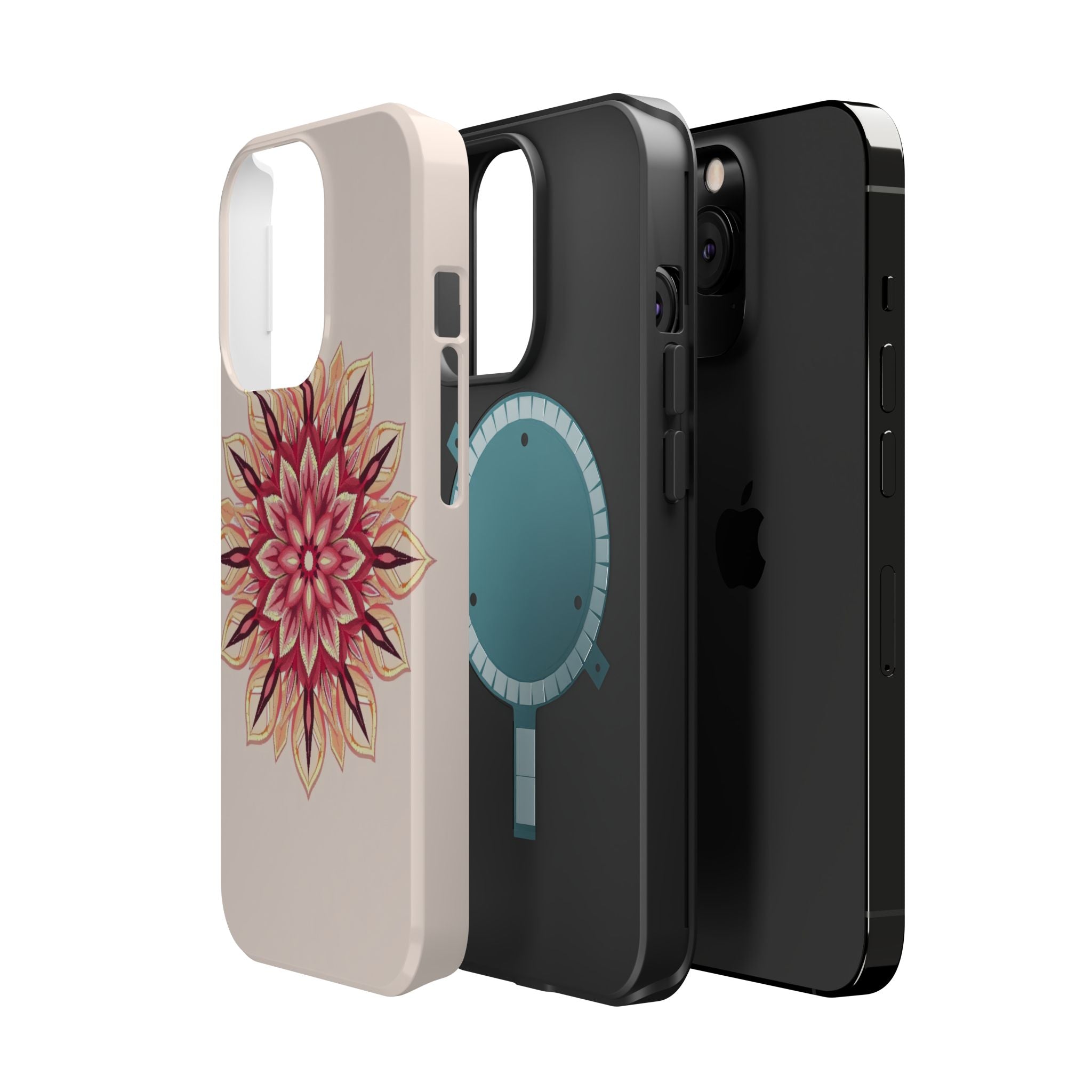 iPhone Floral Mandala Pixel Art -Bit Slim Everyday Designer Case · iPhone Case