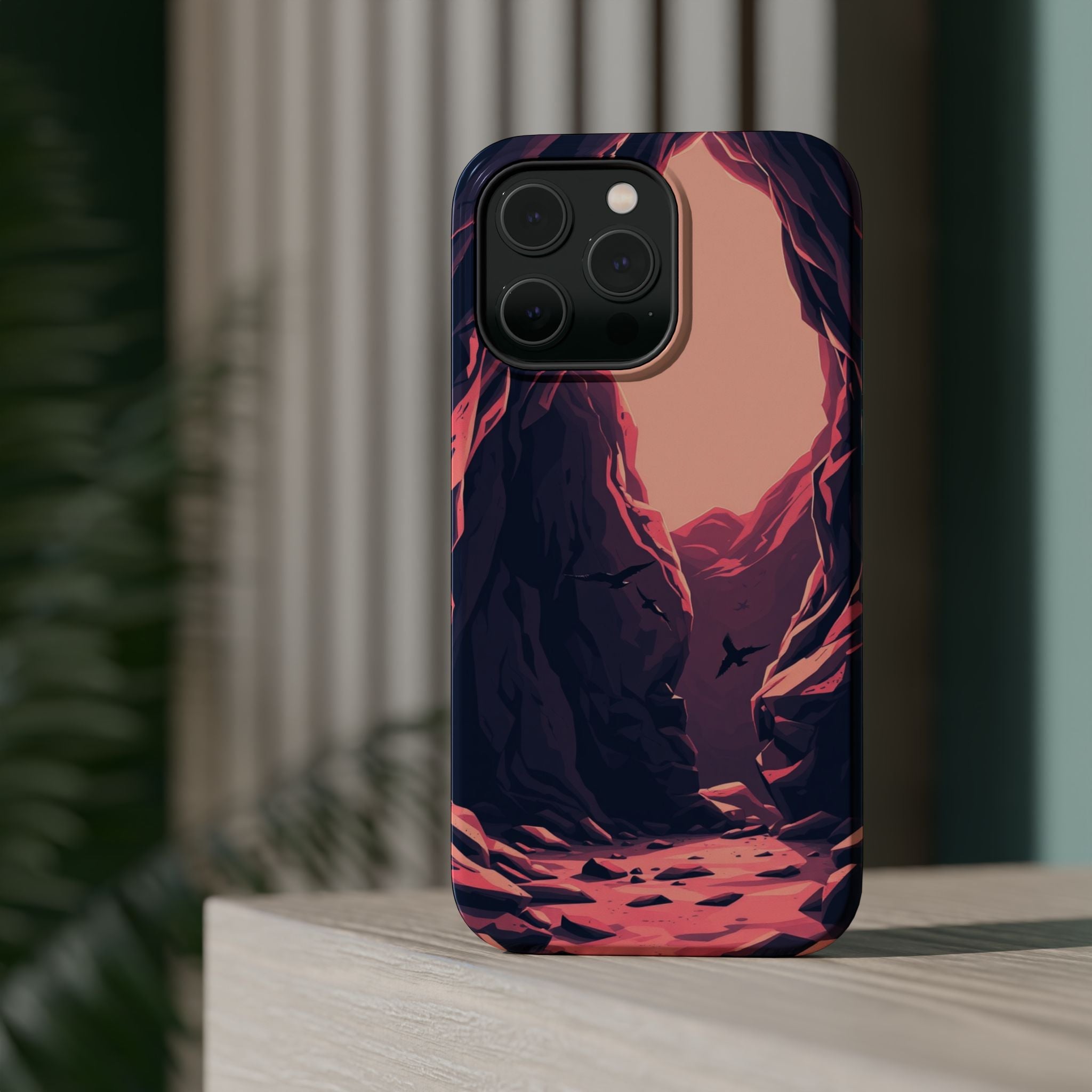 iPhone Rose Pink And Cream Dark Crystal Cave Slim Everyday Designer Case · iPhon