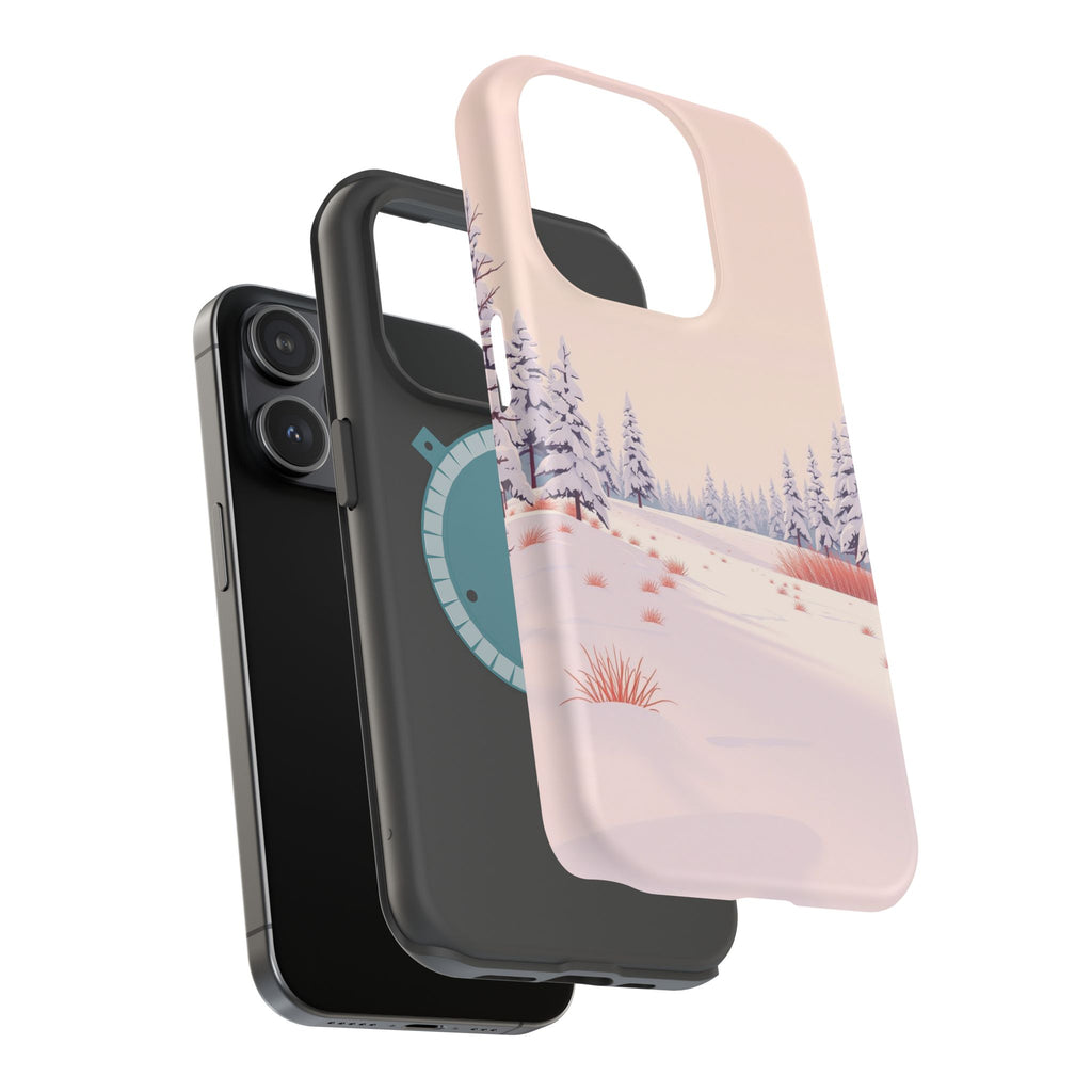 iPhone Snow Field Vintage Retro Poster Slim Everyday Designer Case · iPhone Case