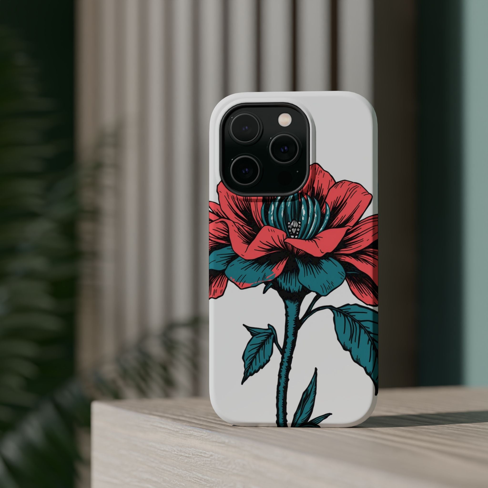 iPhone Garden Party Bloom Dark Gothic Ink Slim Snap Case · iPhone Case