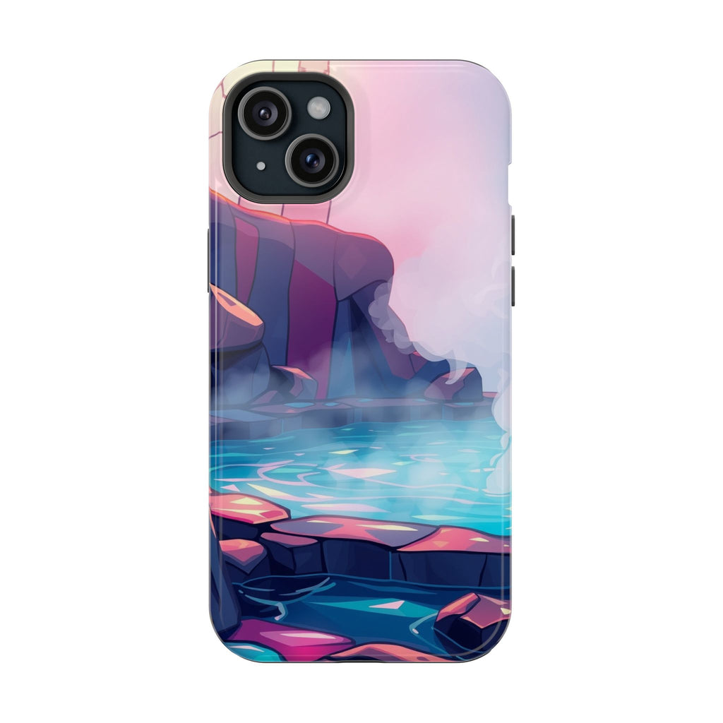 iPhone Cyan And Magenta Hot Spring Steam Slim Everyday iPhone Designer · iPhone