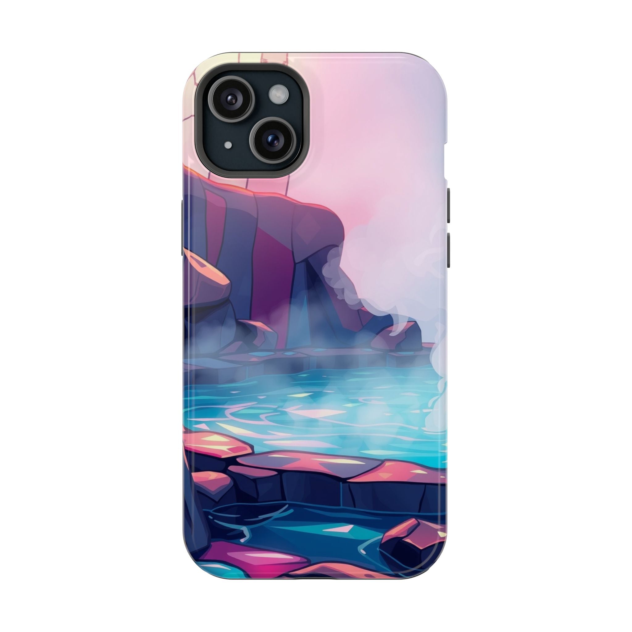 iPhone Cyan And Magenta Hot Spring Steam Slim Everyday iPhone Designer · iPhone