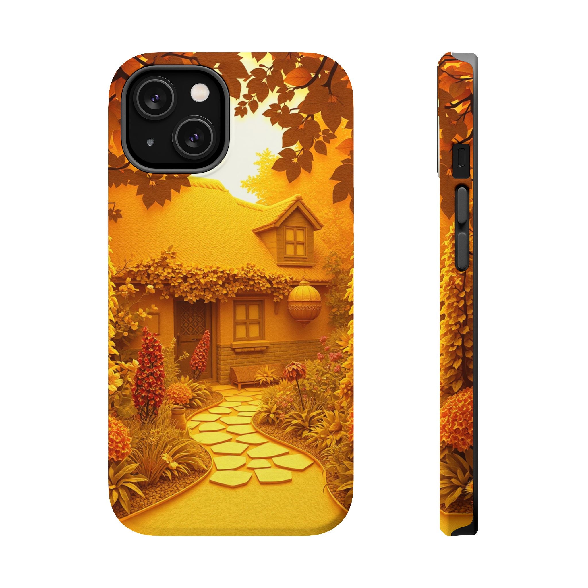 iPhone Vibrant Cottage Garden Design Slim Everyday Designer Case · iPhone Case