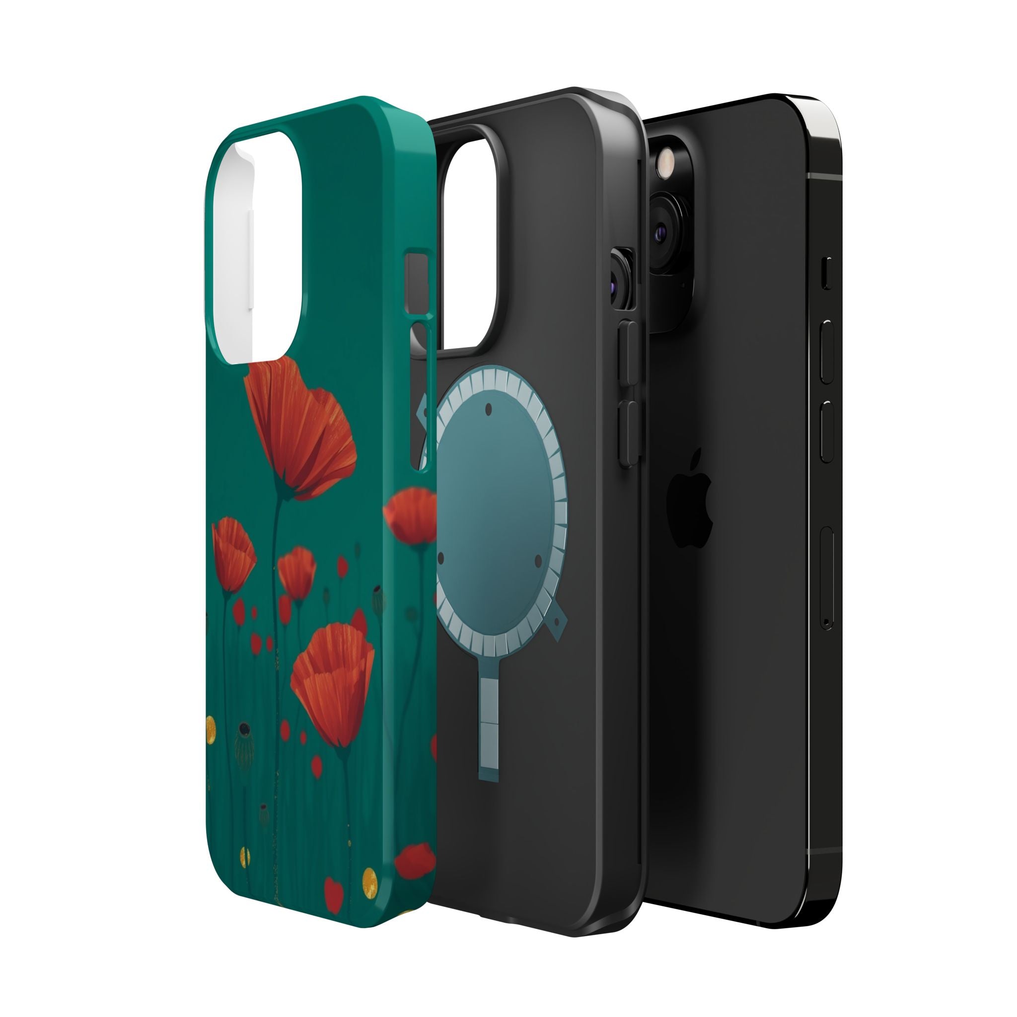 iPhone Earthy Poppy Field Design Bold Modern Everyday Snap Case · iPhone Case