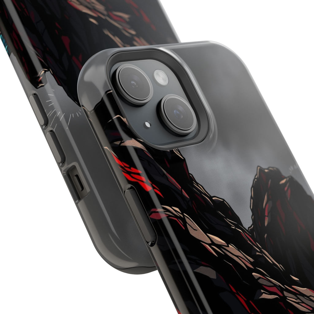 iPhone Black And Crimson Rocky Coastline Slim Everyday iPhone 11 · iPhone Case