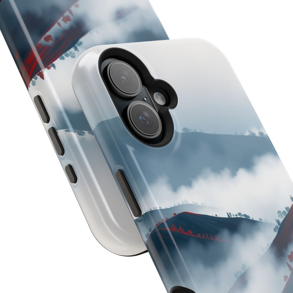 iPhone Black And Crimson Fog Rolling Over Hills Soft iPhone Finish · iPhone Case