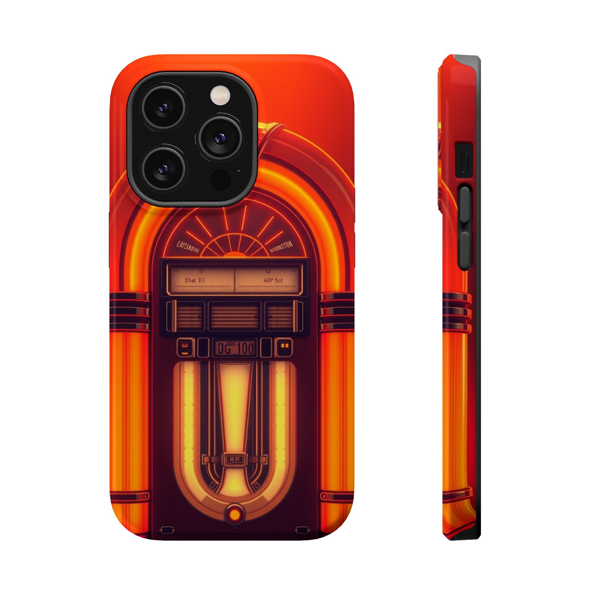 iPhone Jukebox Glow Neon Cyberpunk Bold Modern Everyday Snap Case · iPhone Case