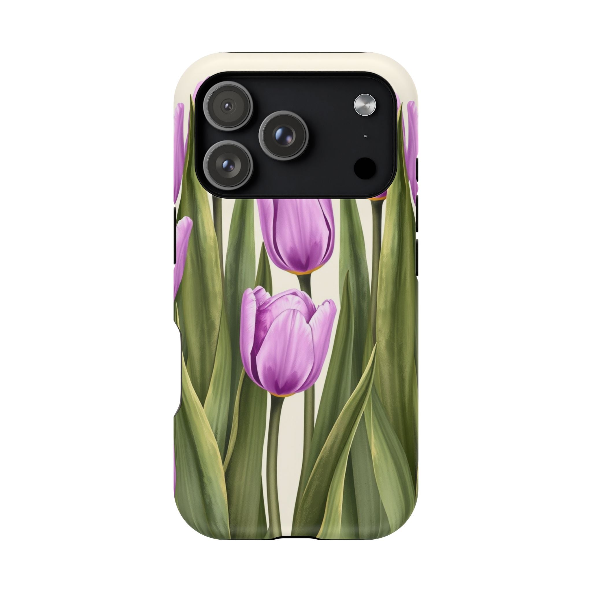 iPhone Tulip Row Electric Art 14 Bold Modern Everyday Snap Case · iPhone Case