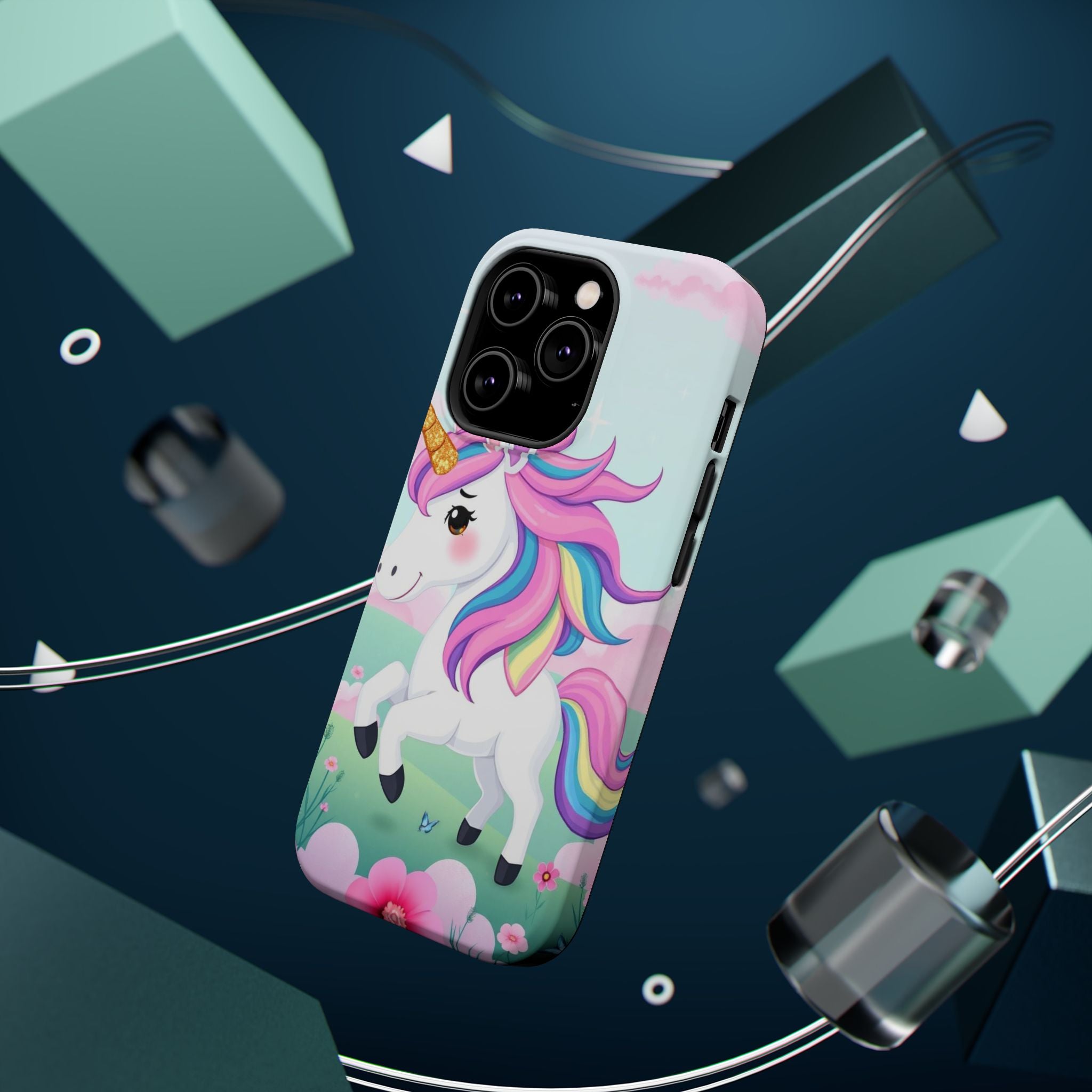 iPhone Rainbow Unicorn Kids Fun Soft iPhone Phone Case Gift Finish · iPhone Case