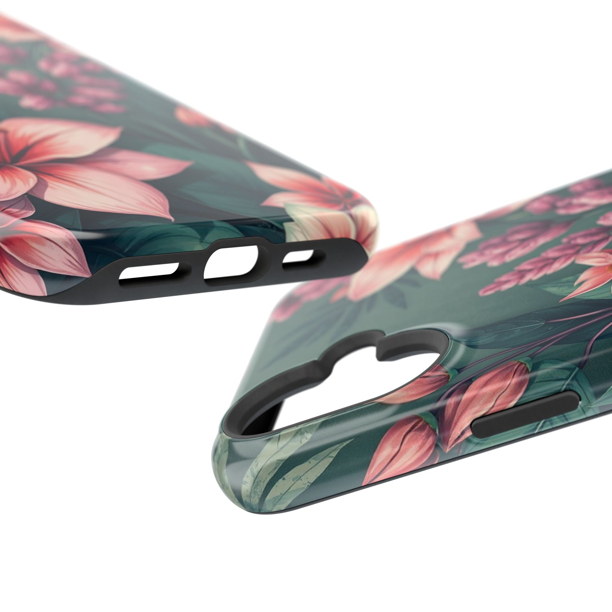 iPhone Mint And Blush Jungle Floral Slim Everyday Designer Case · iPhone Case
