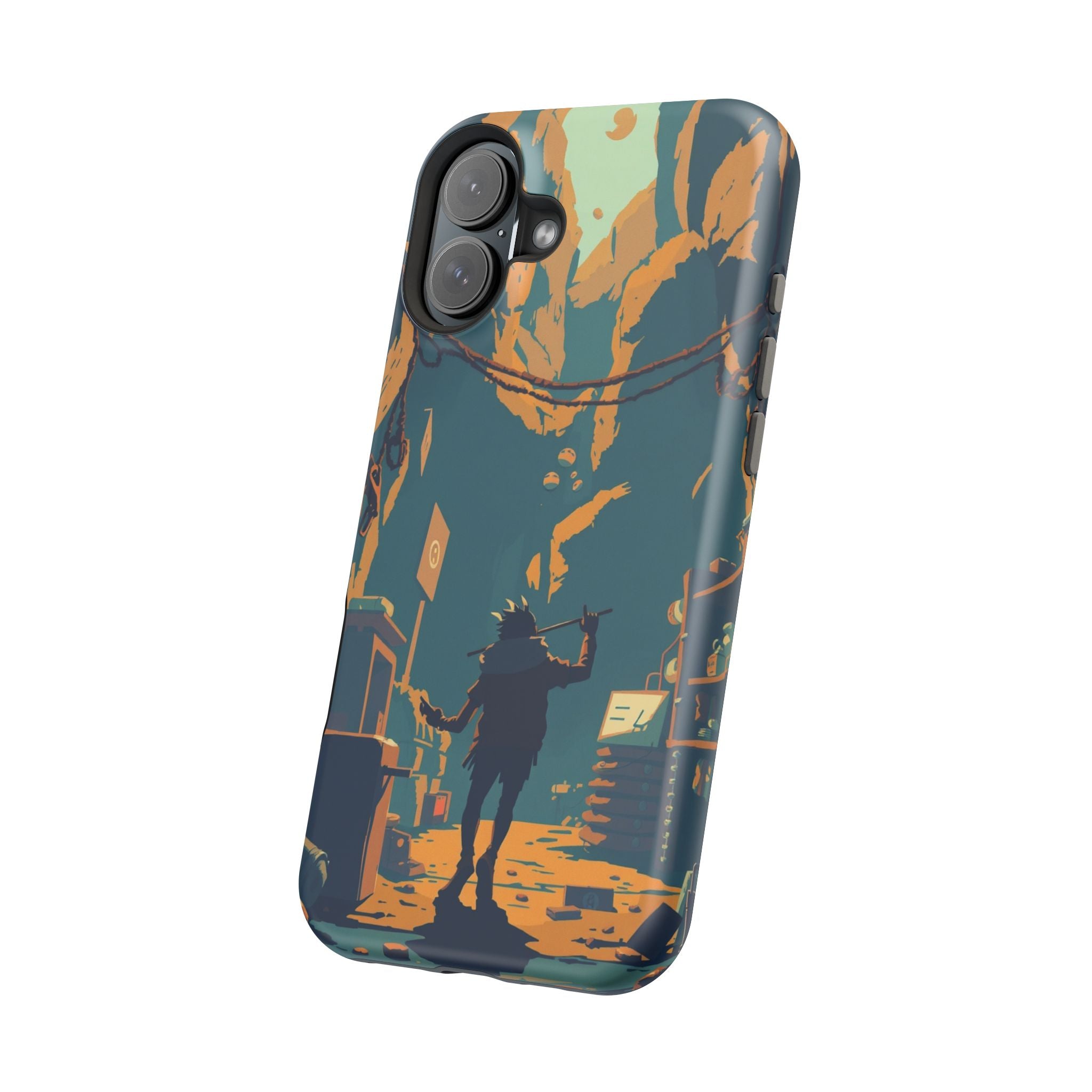 iPhone Mustard And Rust Unhinged in a Cute Way Soft Finish Everyday Case · iPhon