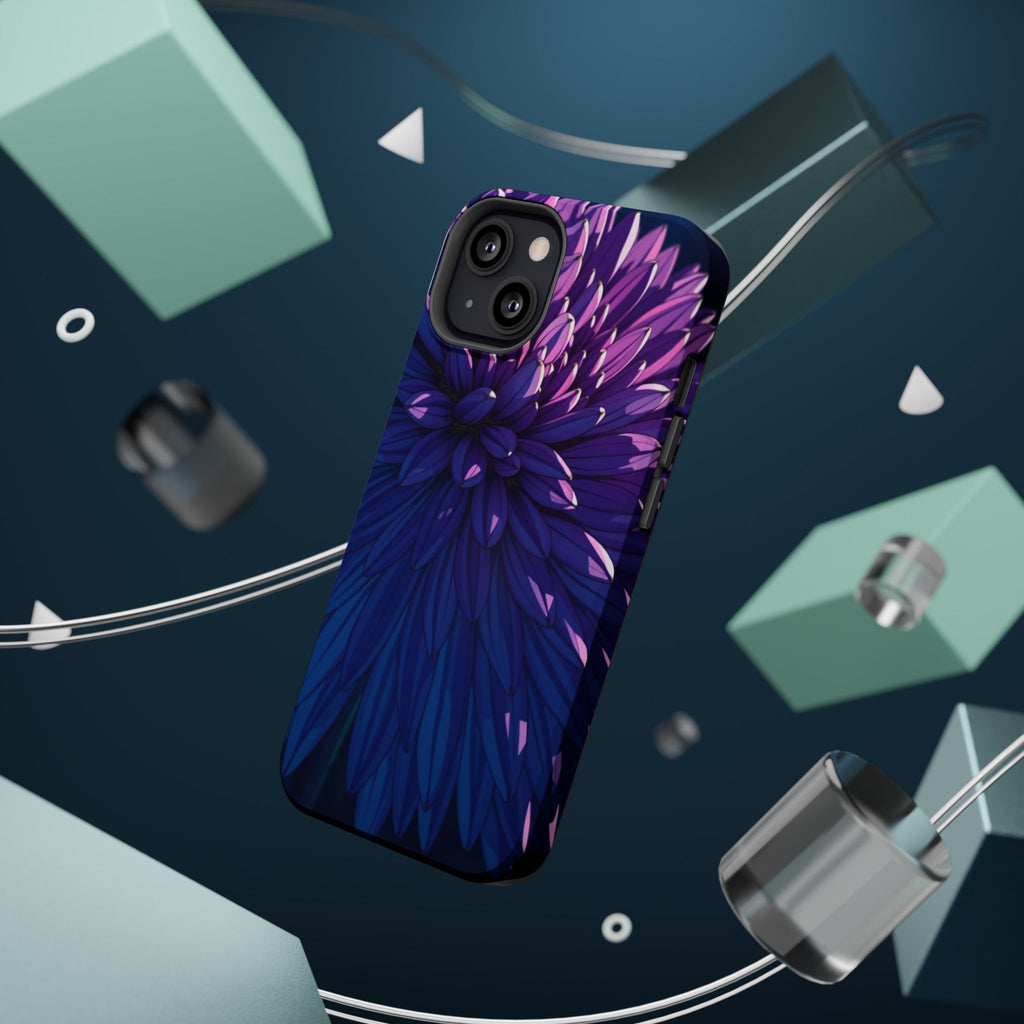 iPhone Indigo And Violet Chrysanthemum Classic Soft iPhone Finish · iPhone Case