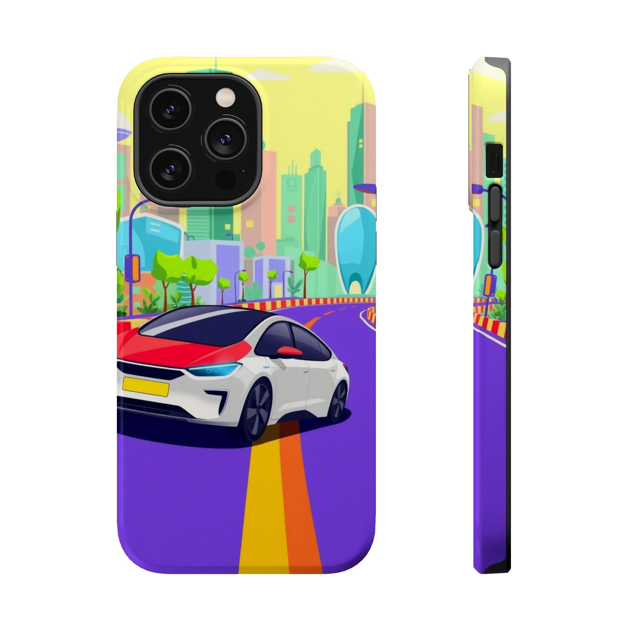 iPhone Electric Car Future Kids Fun Phone Case Gift Slim Snap Case · iPhone Case