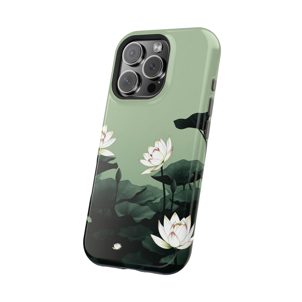 iPhone Sage And Ivory Lotus Pond Bold Modern Everyday Snap Case · iPhone Case