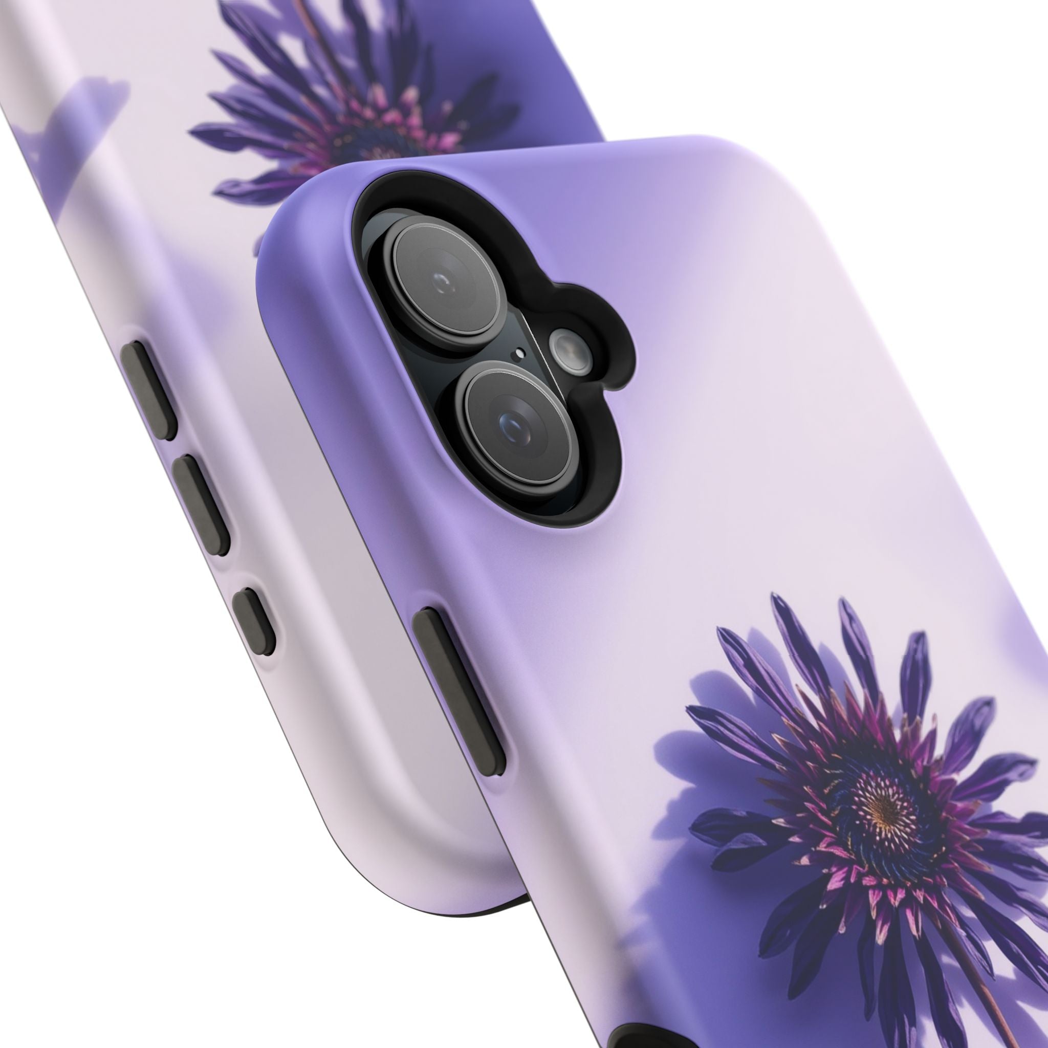 iPhone Indigo And Violet Dried Flower Flat Lay Soft iPhone Finish · iPhone Case